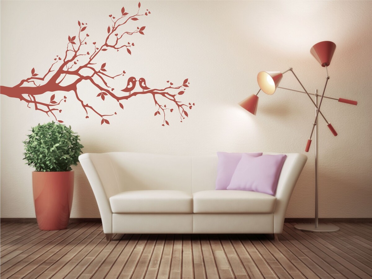 Wandtattoo Vögel einfarbig