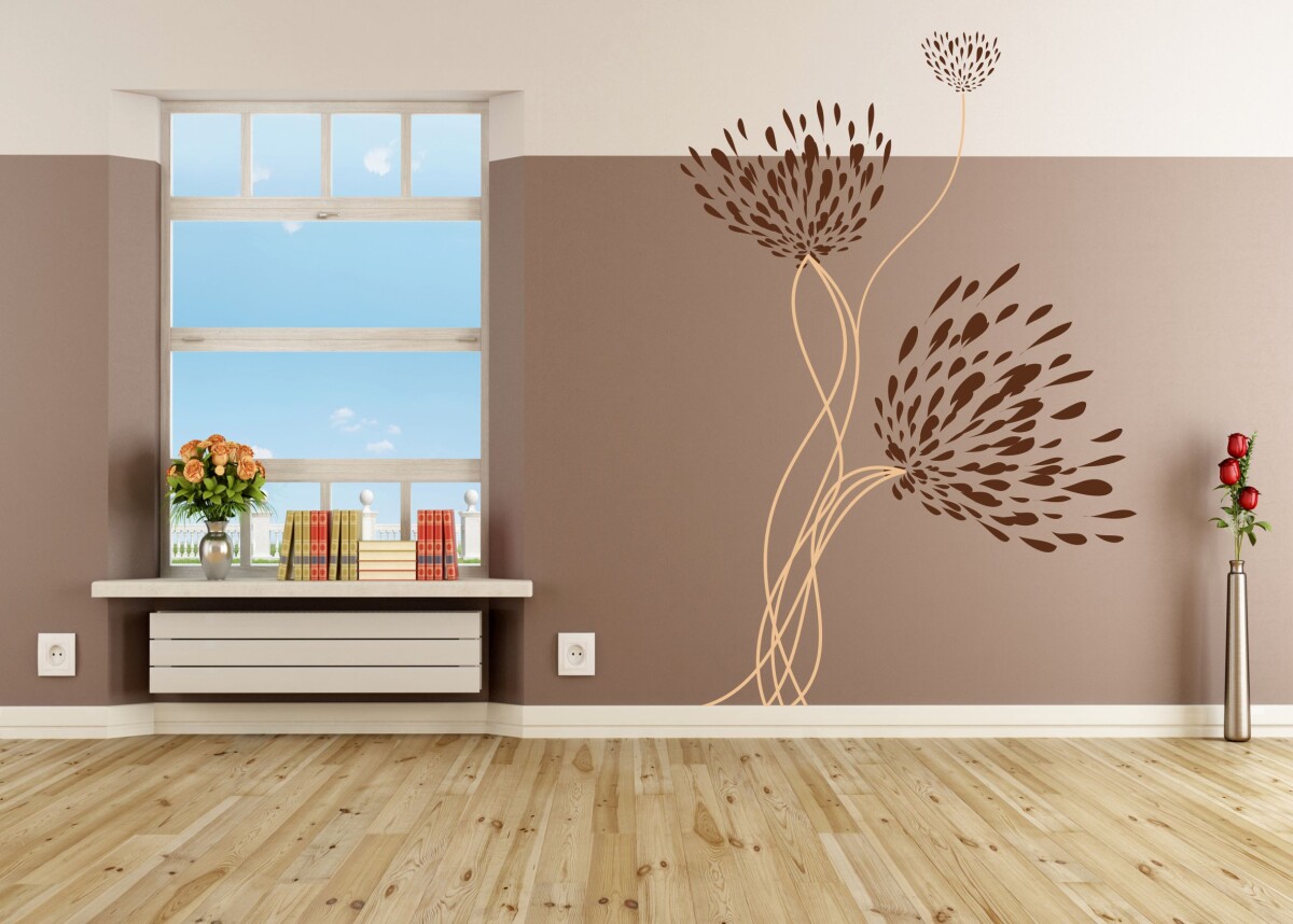 Wandtattoo Floral zweifarbig
