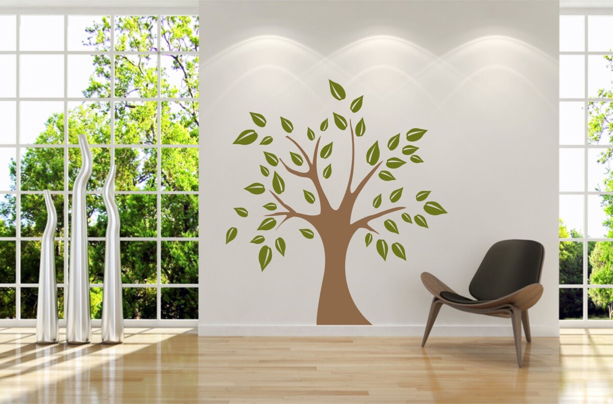 Wandtattoo Baeumchen zweifarbig