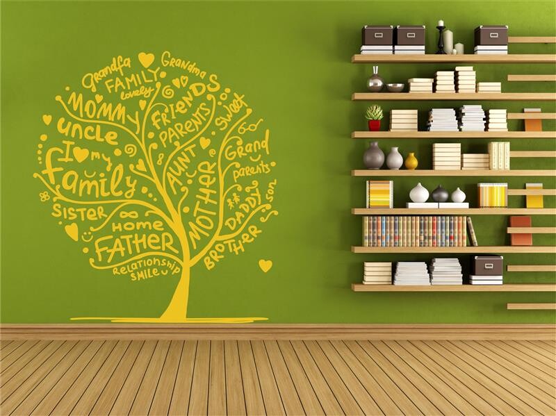 Wandtattoo Familien Baum