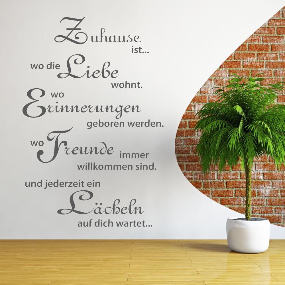 Wandtattoo Küche 'Zuhause ist.. wo die Liebe wohnt..'