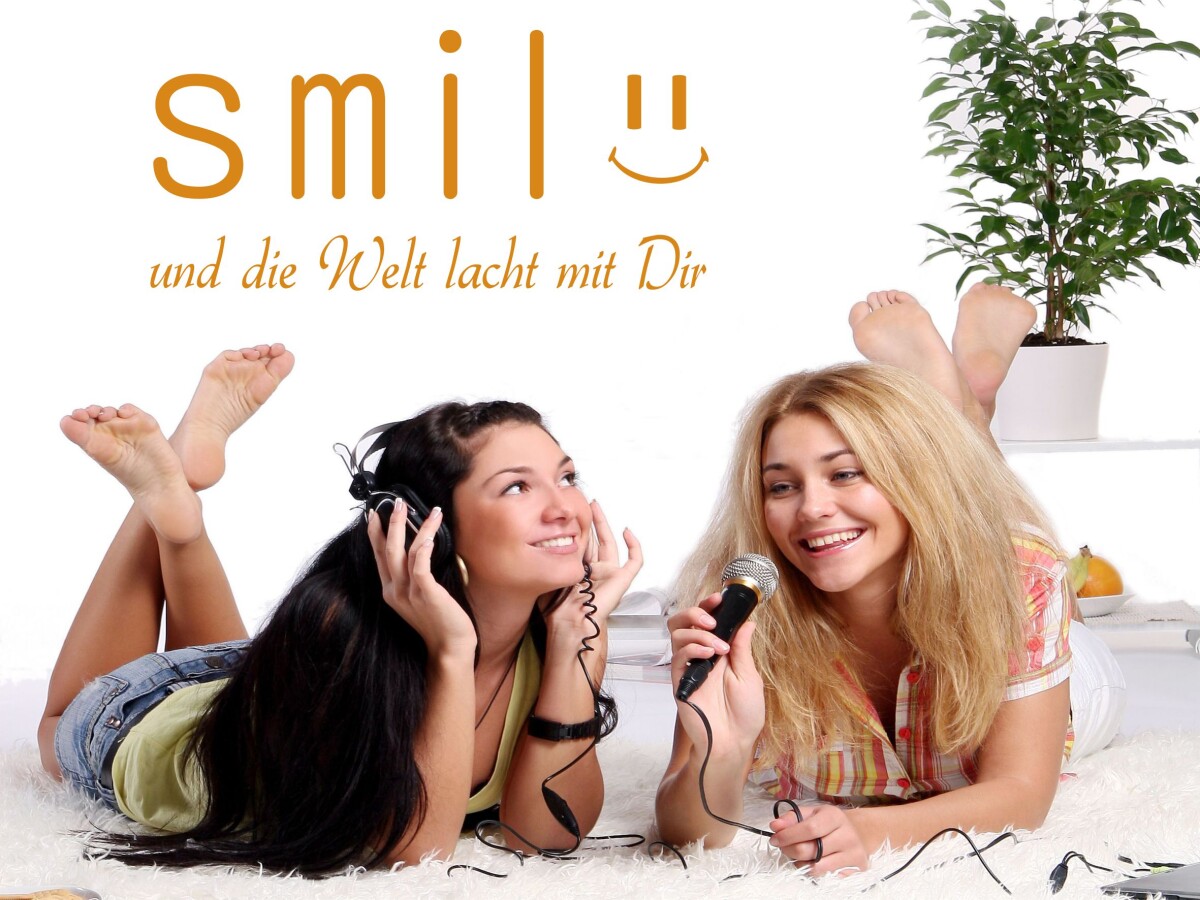 Wandtattoo 'smile und die Welt lacht mit Dir...'