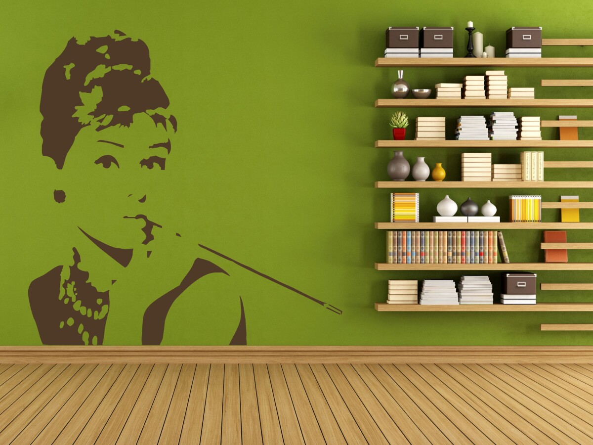 Wandtattoo 'Audrey Hepburn aufkleber'