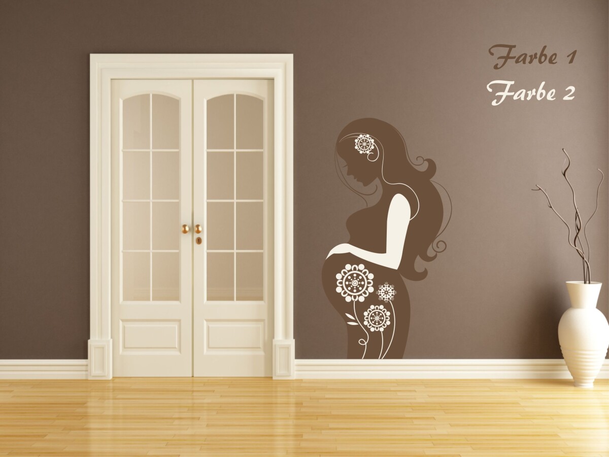 Wandtattoo 'neues Leben' zweifarbig