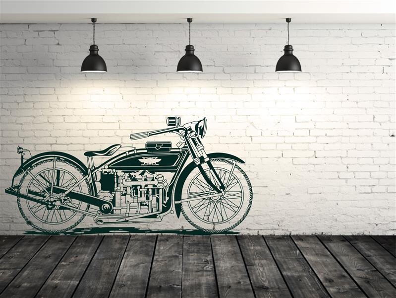 Wandtattoo 'Motorradaufkleber'