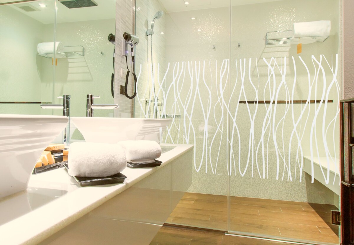 Fenster Sichtschutzfolie mit Motiv 'Schilf'