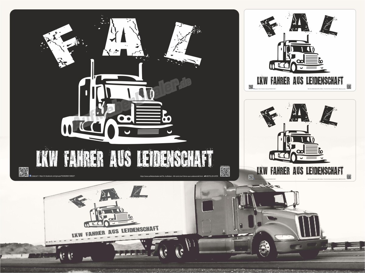 FAL Aufkleber - Wir sind Lkw Fahrer aus Leidenschaft