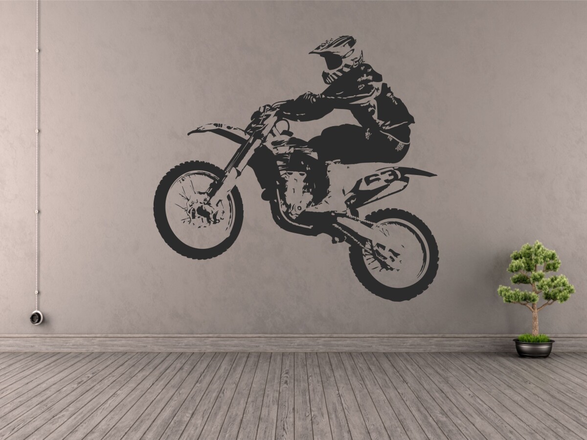 Motocross Aufkleber Wandaufkleber Tattoo