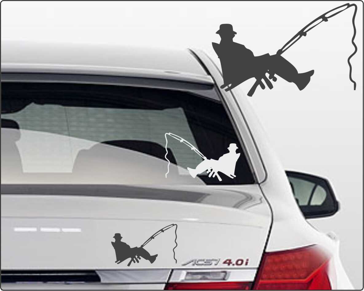 Autoaufkleber Angler Angelsport