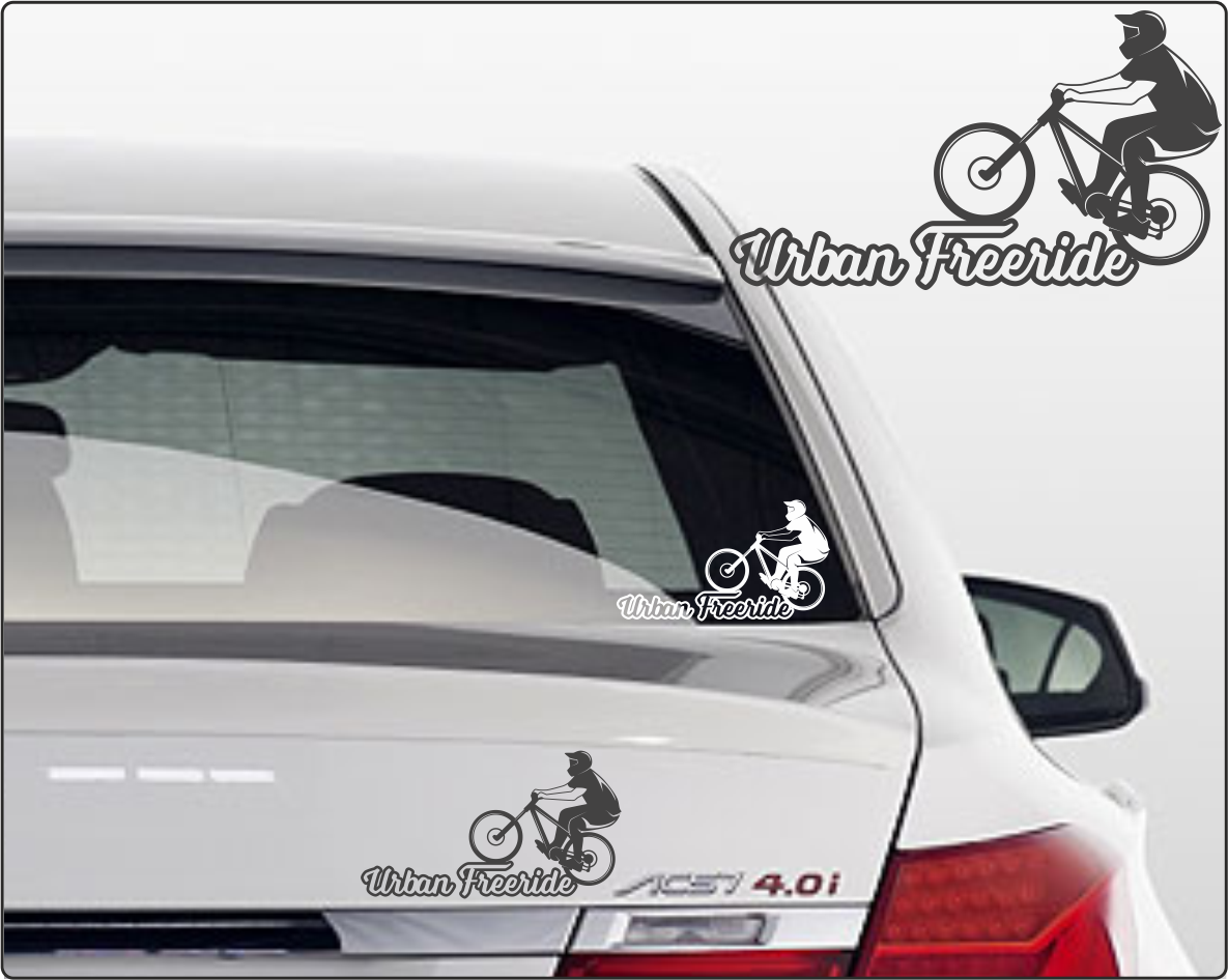 Urban Freeride Biker Aufkleber Rad
