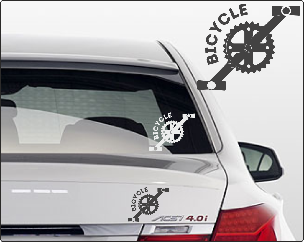 Autosticker Radfahrer Biker
