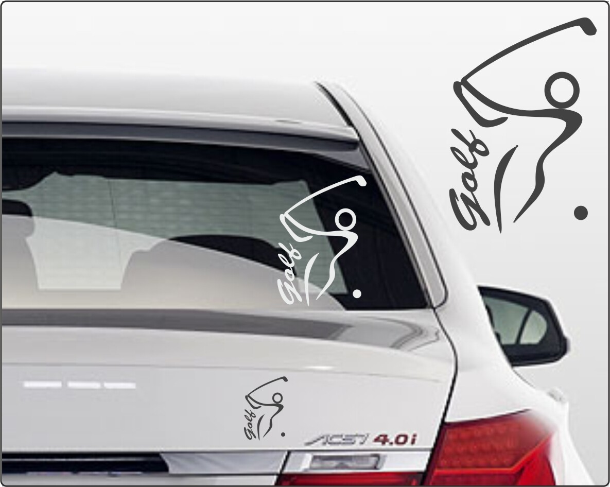Autoaufkleber Golfspieler