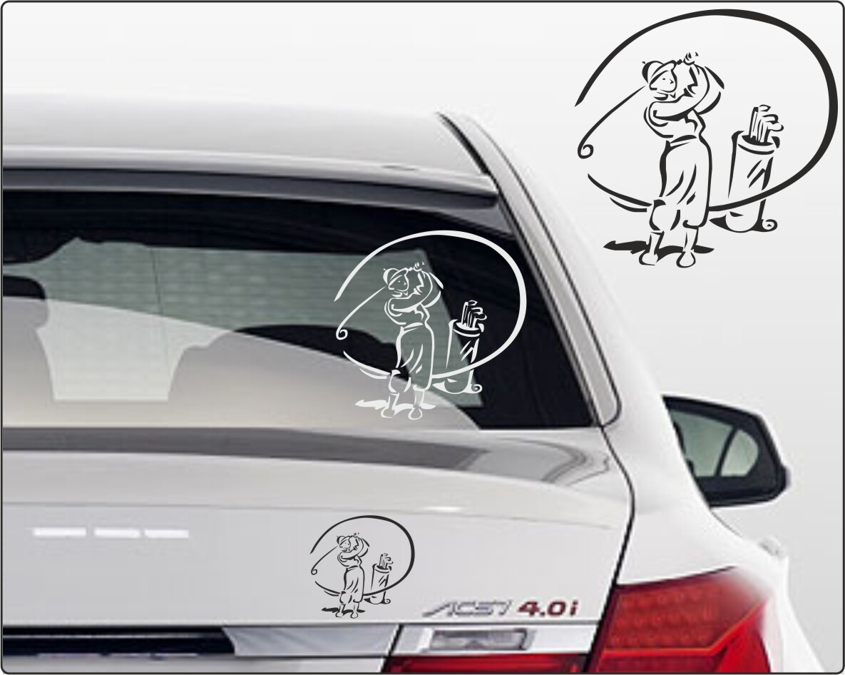 Golfsport Autoaufkleber