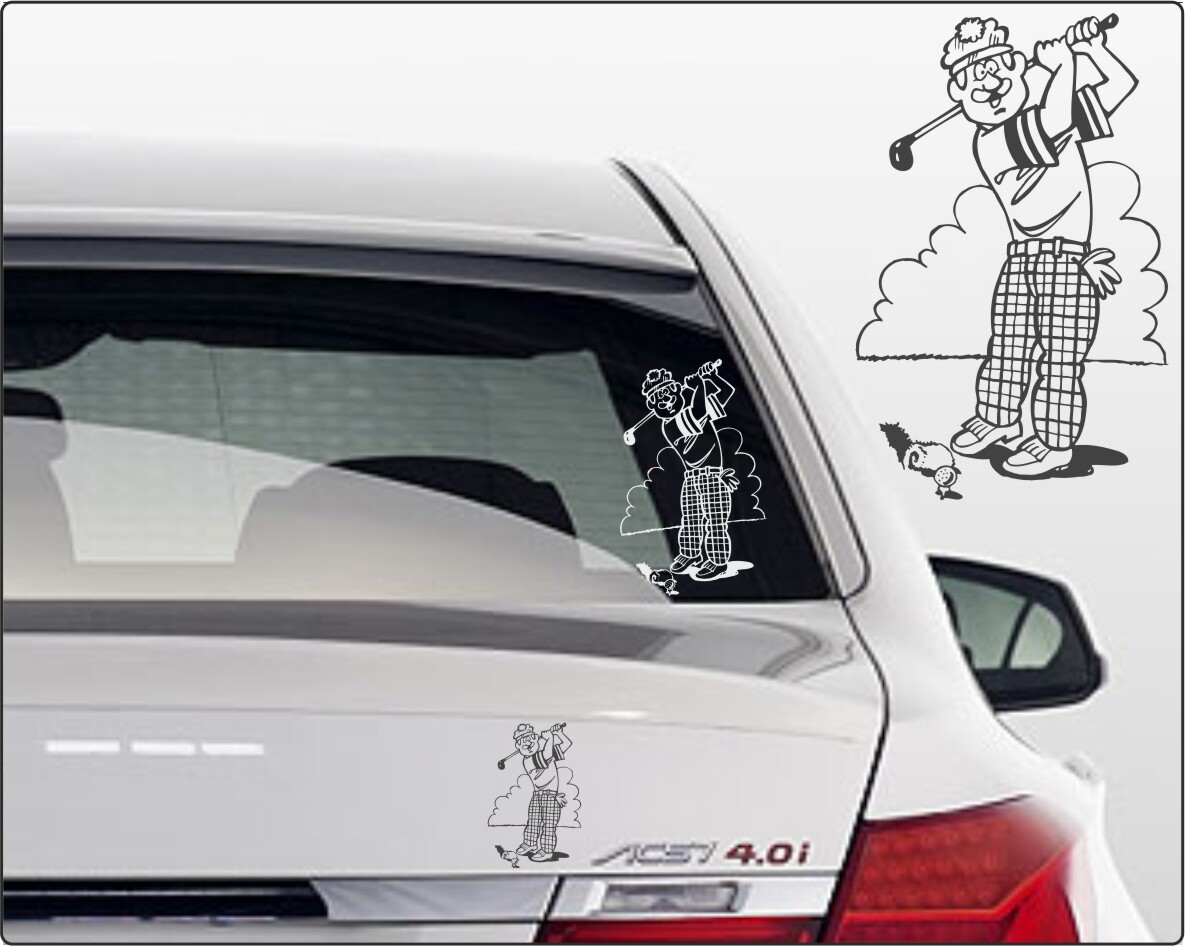 Autoaufkleber Golfer