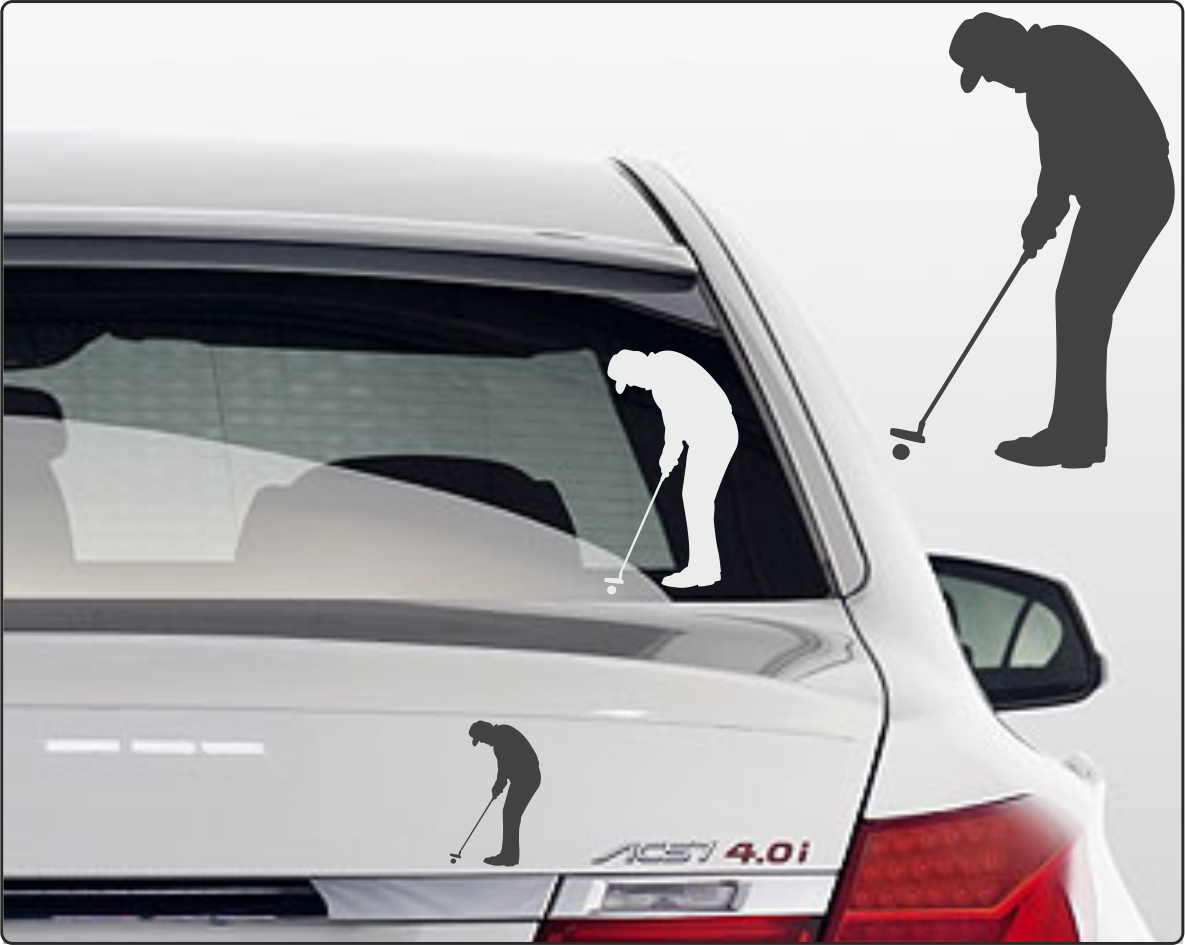 Aufkleber golf spielen