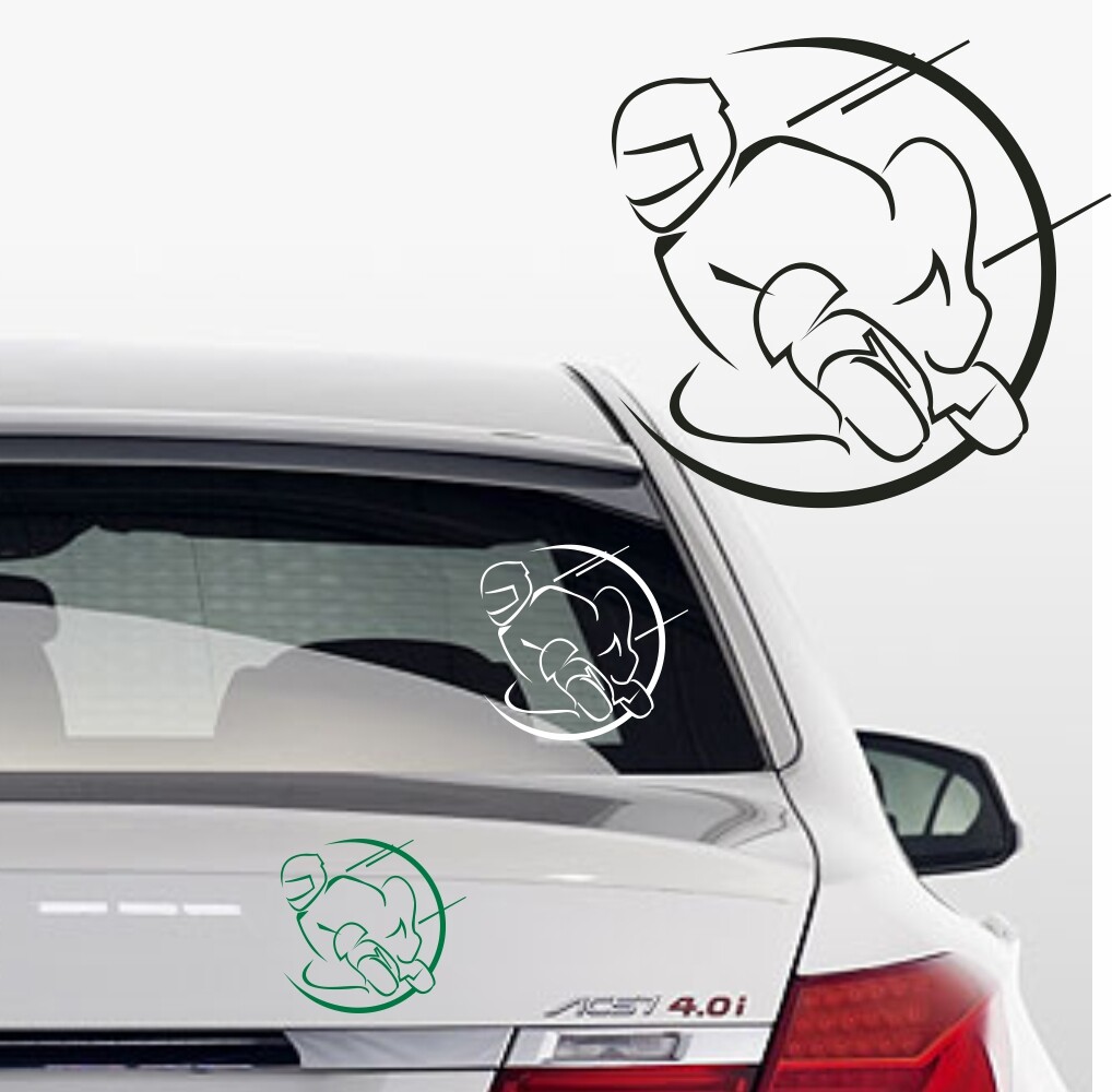 Motorradfahrer Aufkleber