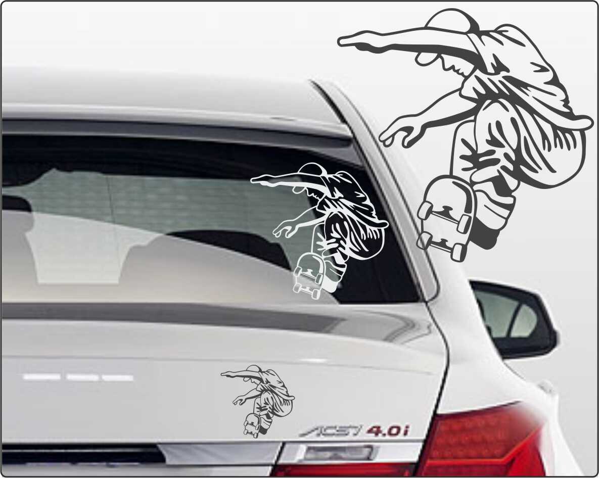 Aufkleber Skateboard fahren