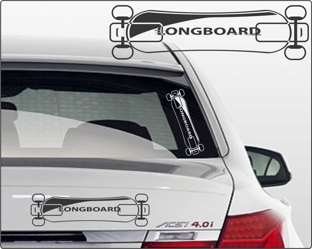 Longboard Skater Sticker