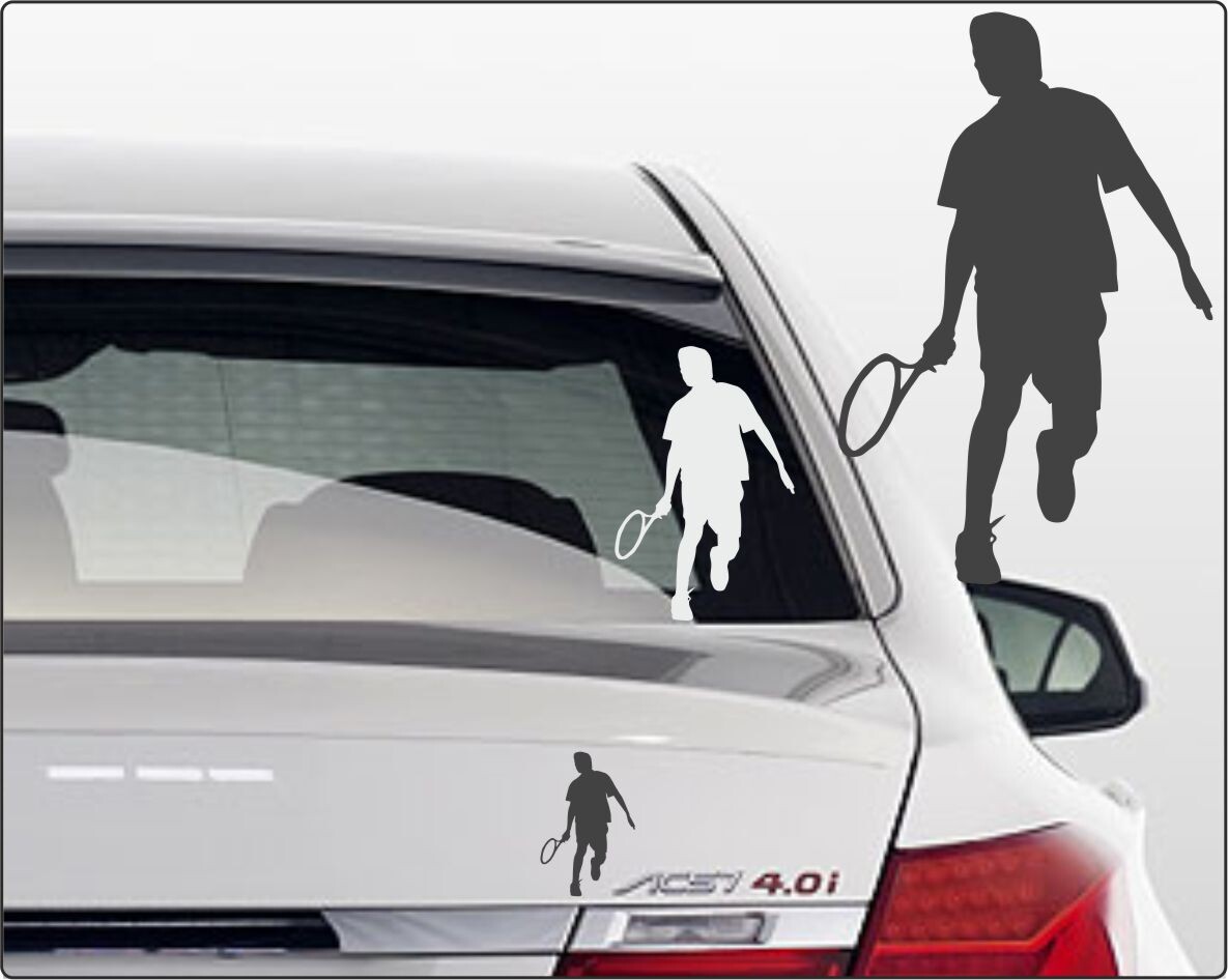 Aufkleber Tennisspieler