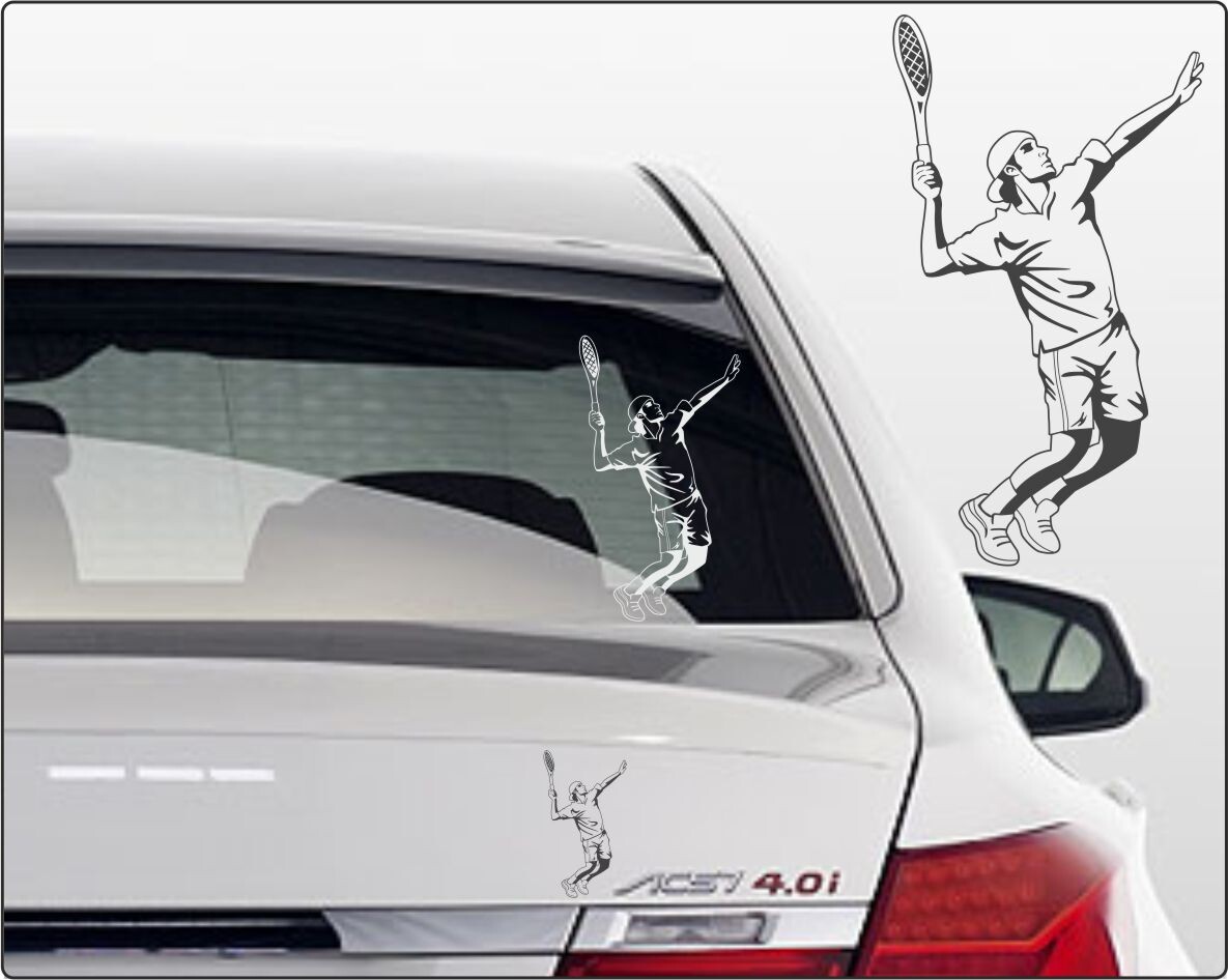 Autoaufkleber Tennisspieler