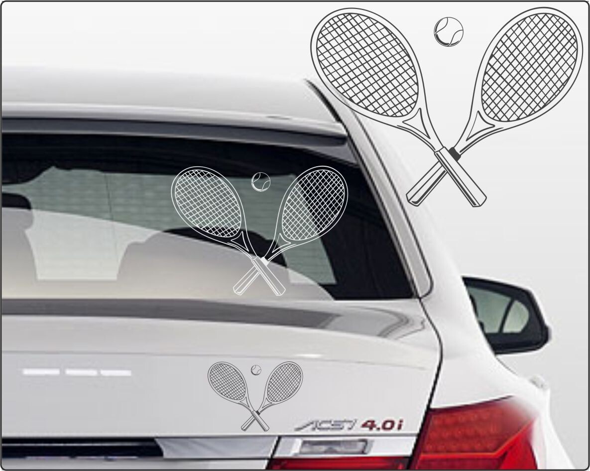 Tennissport Aufkleber für Autos