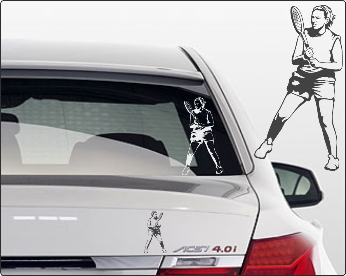 Aufkleber Tennisspielerin