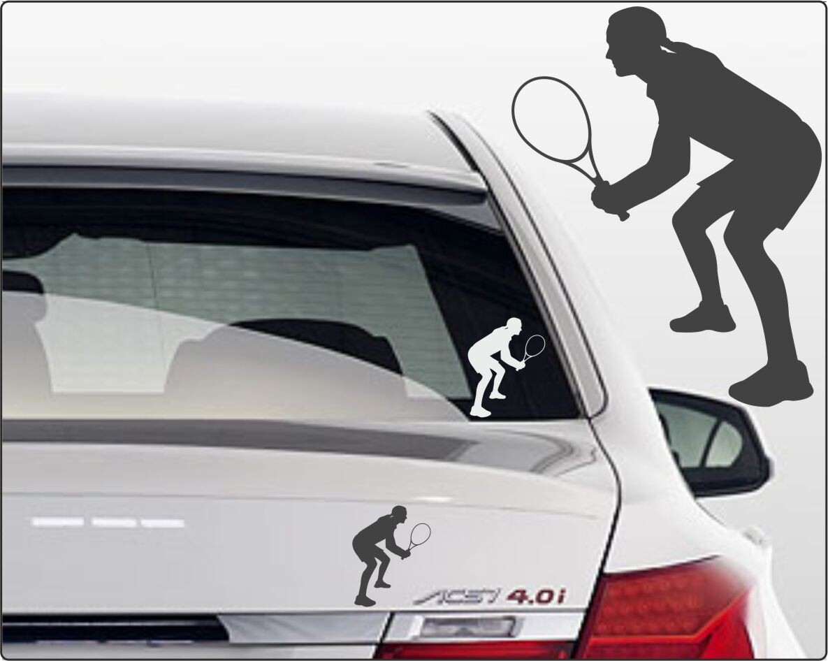 Aufkleber Tennis spielen