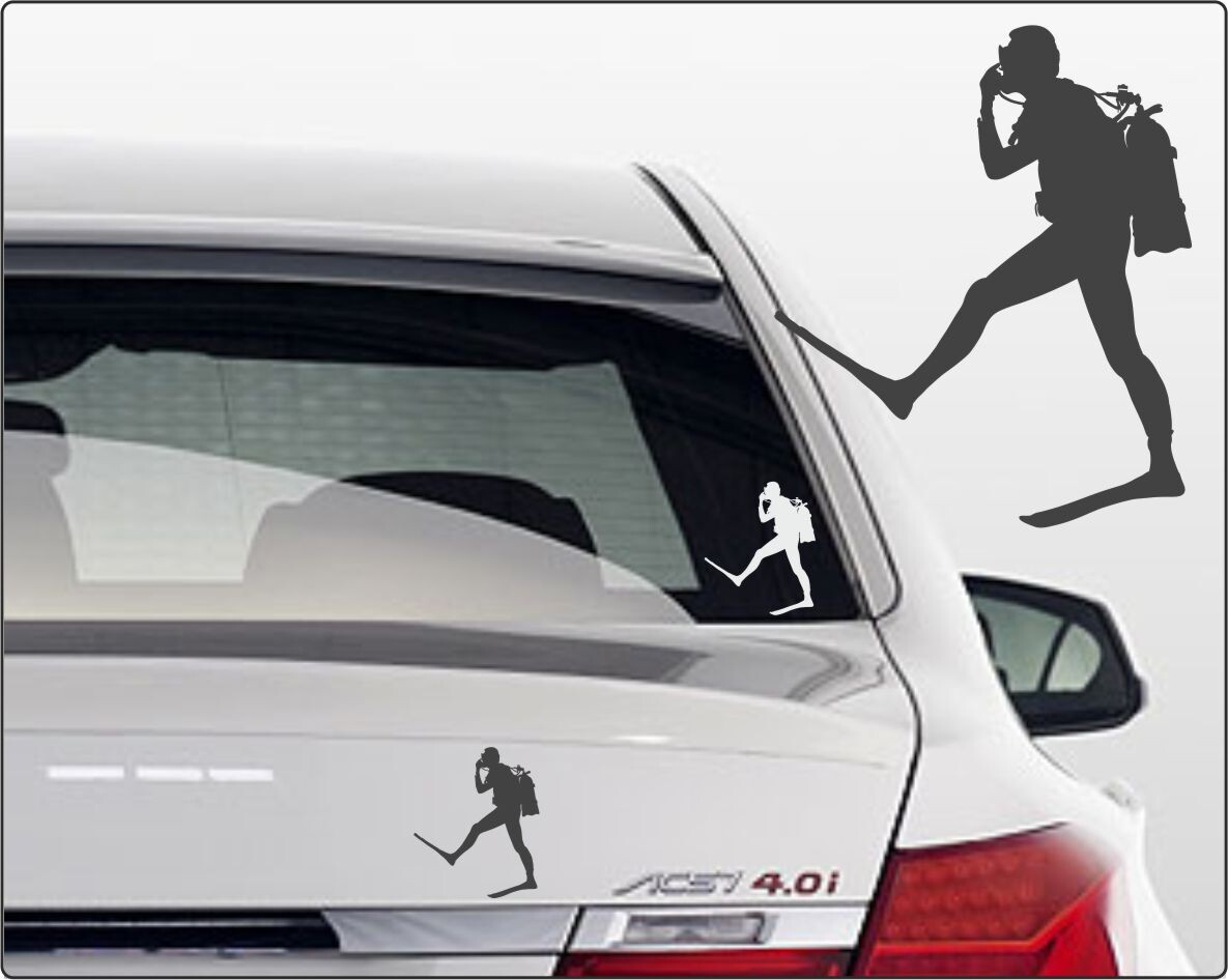 Aufkleber tauchen - Taucher