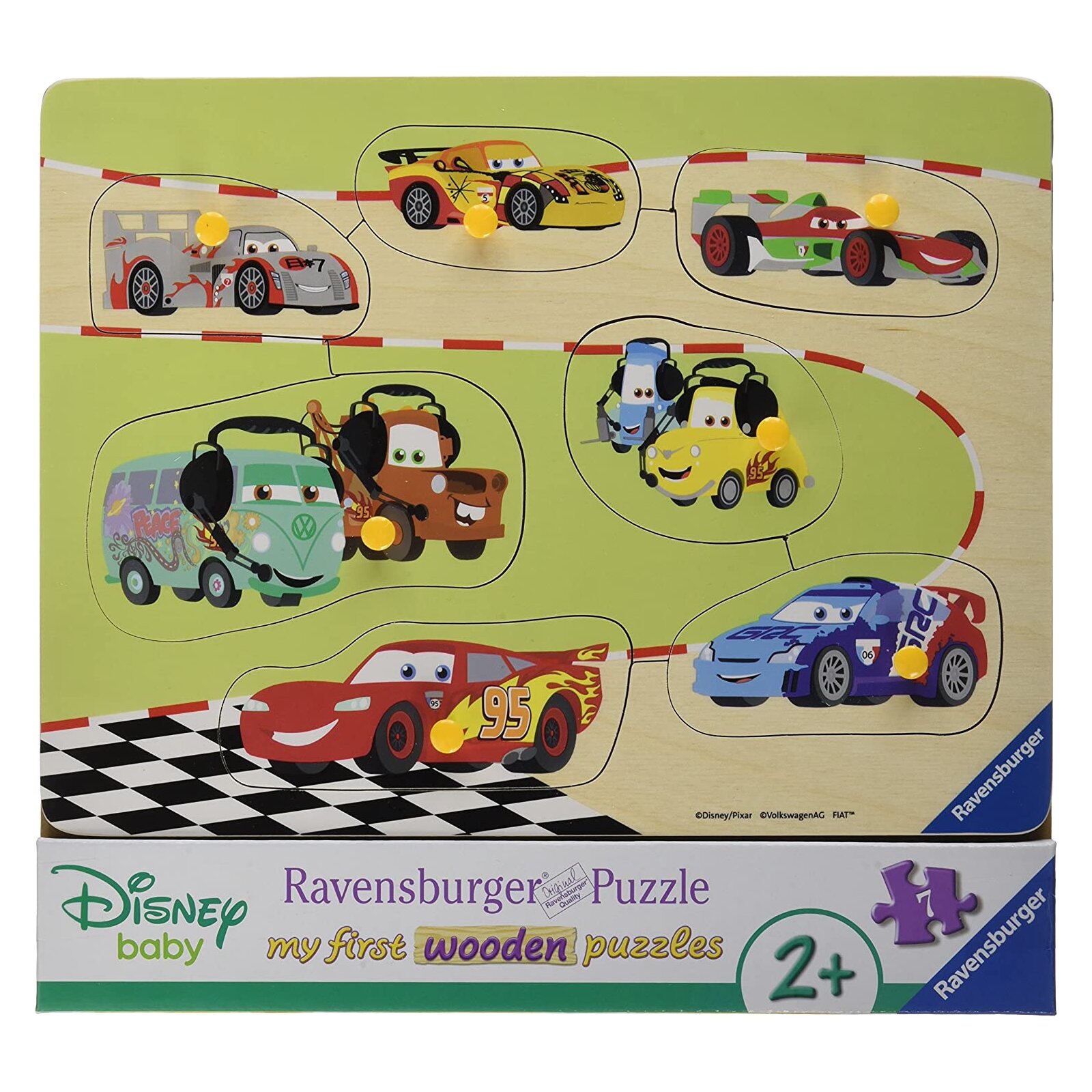 Ravensburger - Puzzle aus Holz - 8 Teile - ab 4 Jahre - Cars Familie (A)