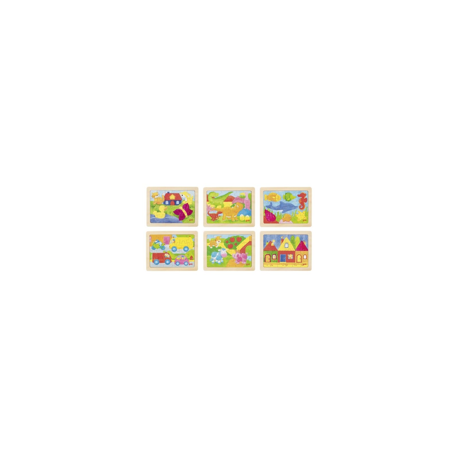 Goki - Puzzle aus Holz - ab 3 Jahre - 1000 Farben (A)