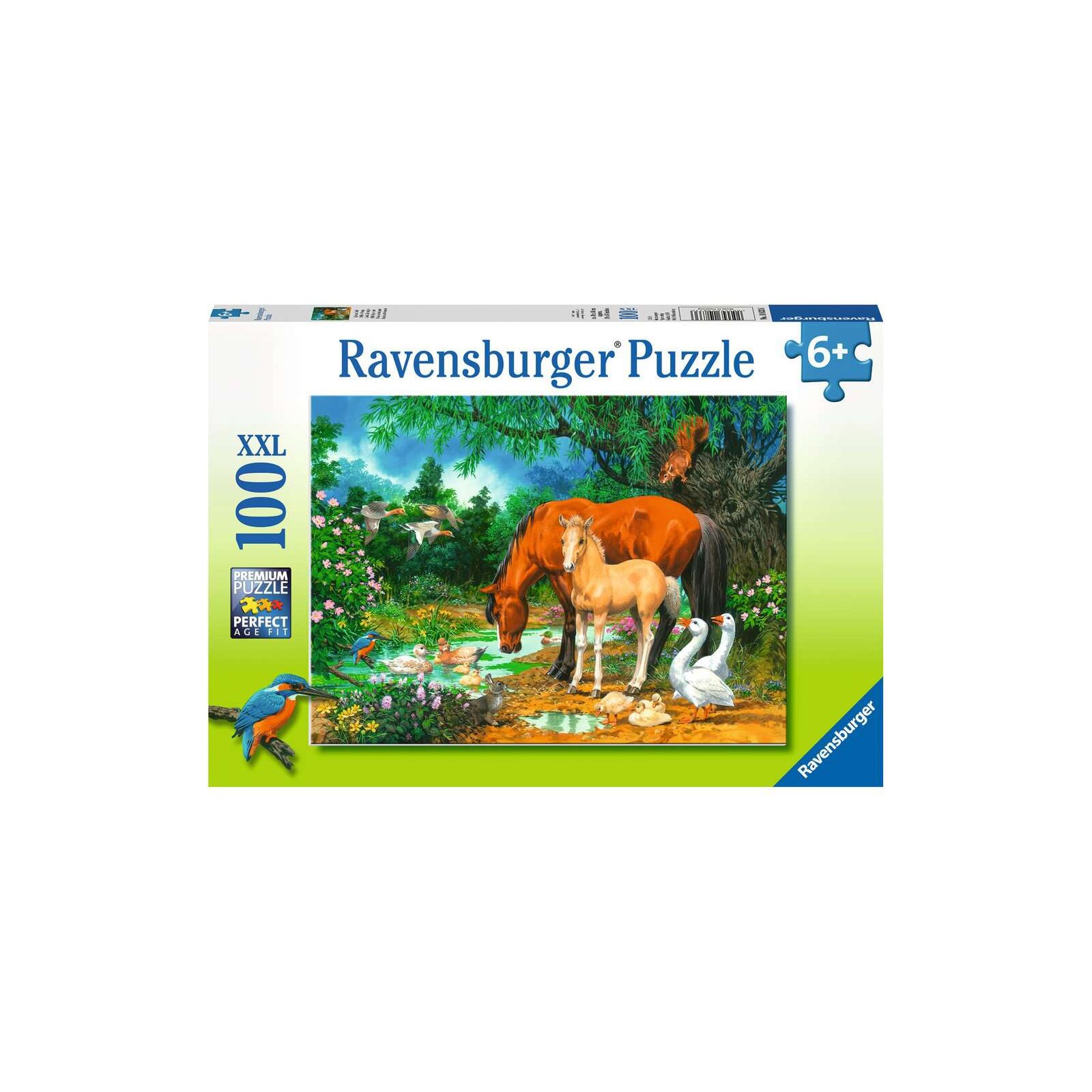 Ravensburger - Puzzle - 100 Teile - ab 6 Jahre - Idylle am Teich (A)