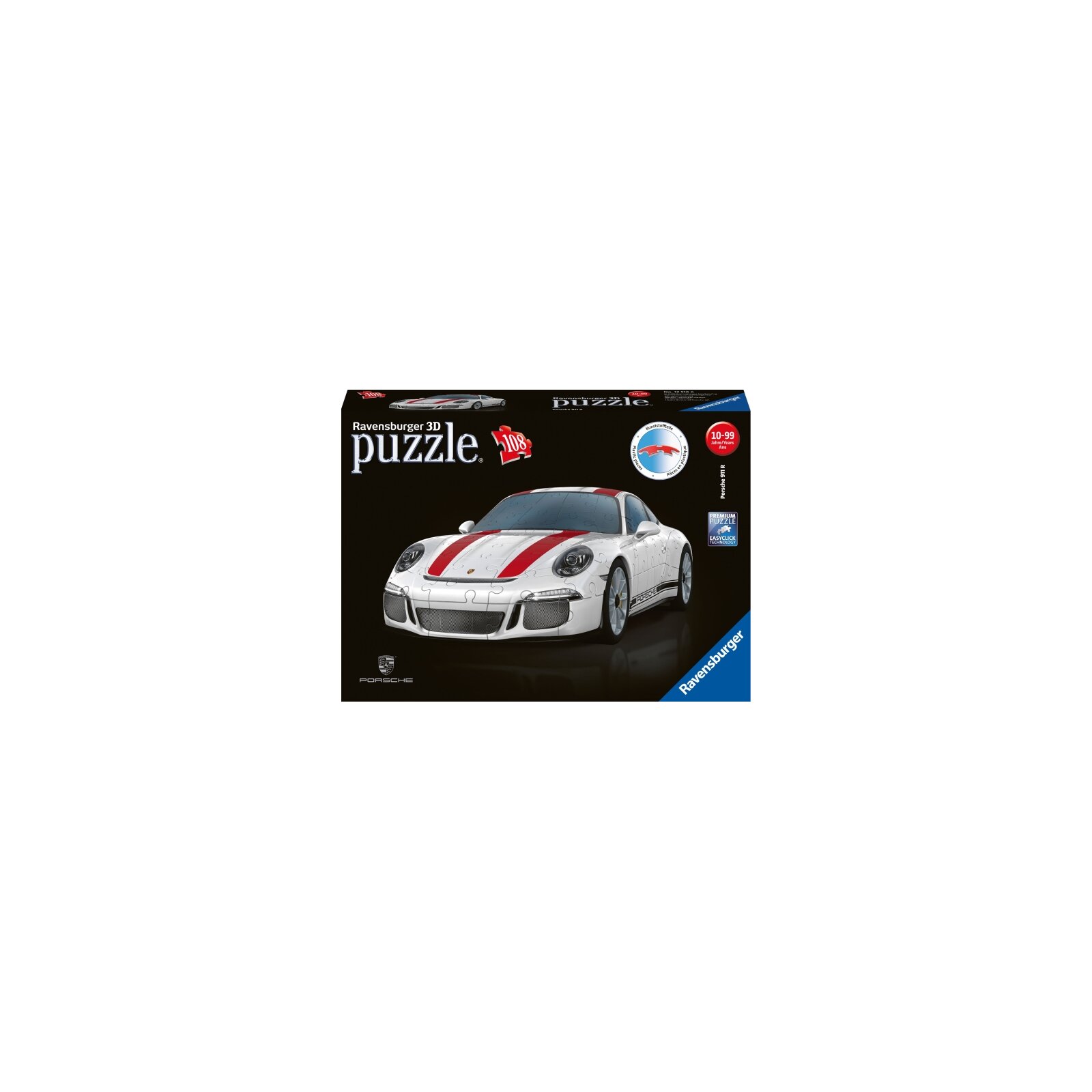 Ravensburger - 3D Puzzle - 108 Teile - ab 8 Jahre - Porsche 911 R (A)