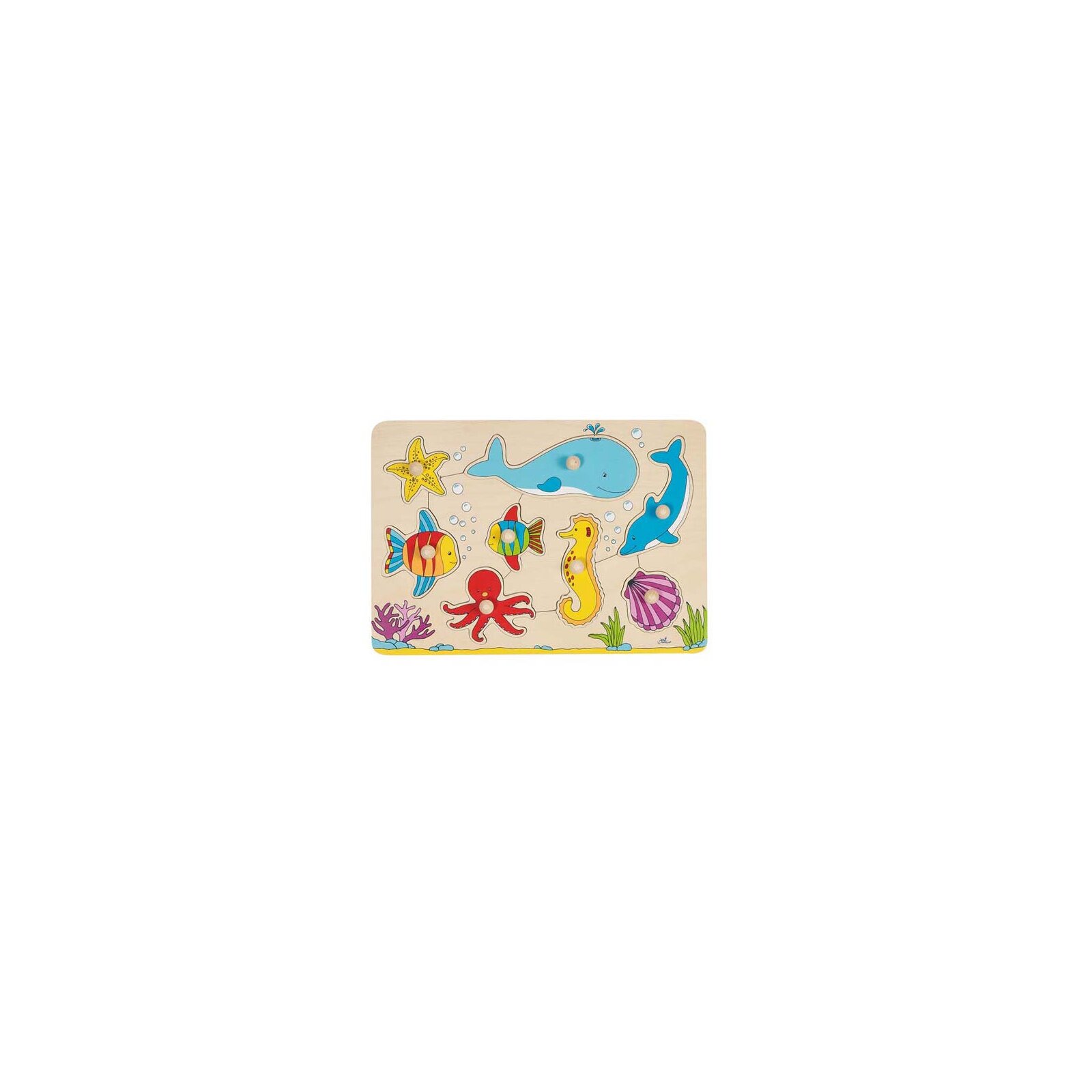 Goki - Puzzle aus Holz - 8 Teile - ab 1 Jahr - Unterwasserwelt