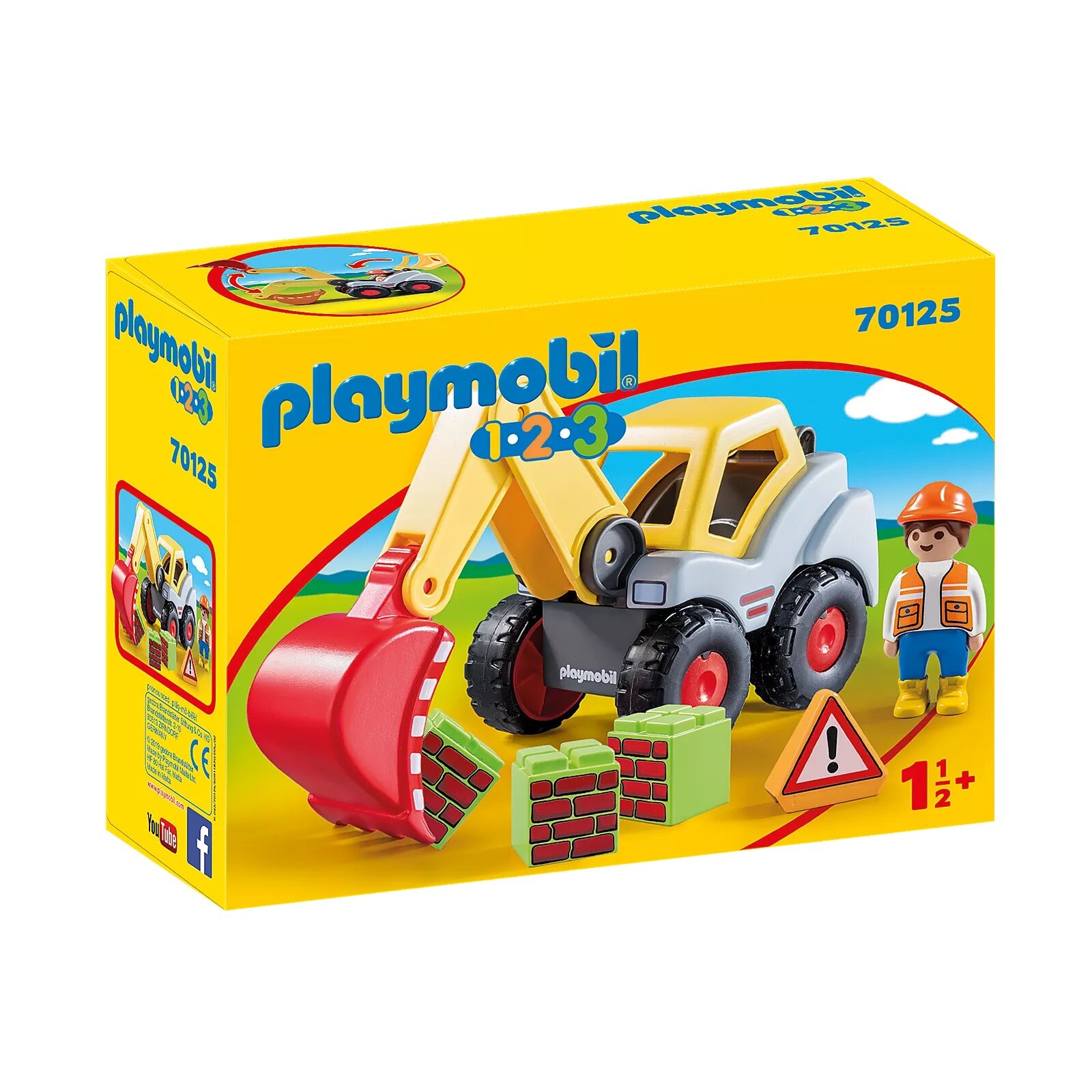 PLAYMOBIL - 1-2-3 - 70125 Schaufelbagger