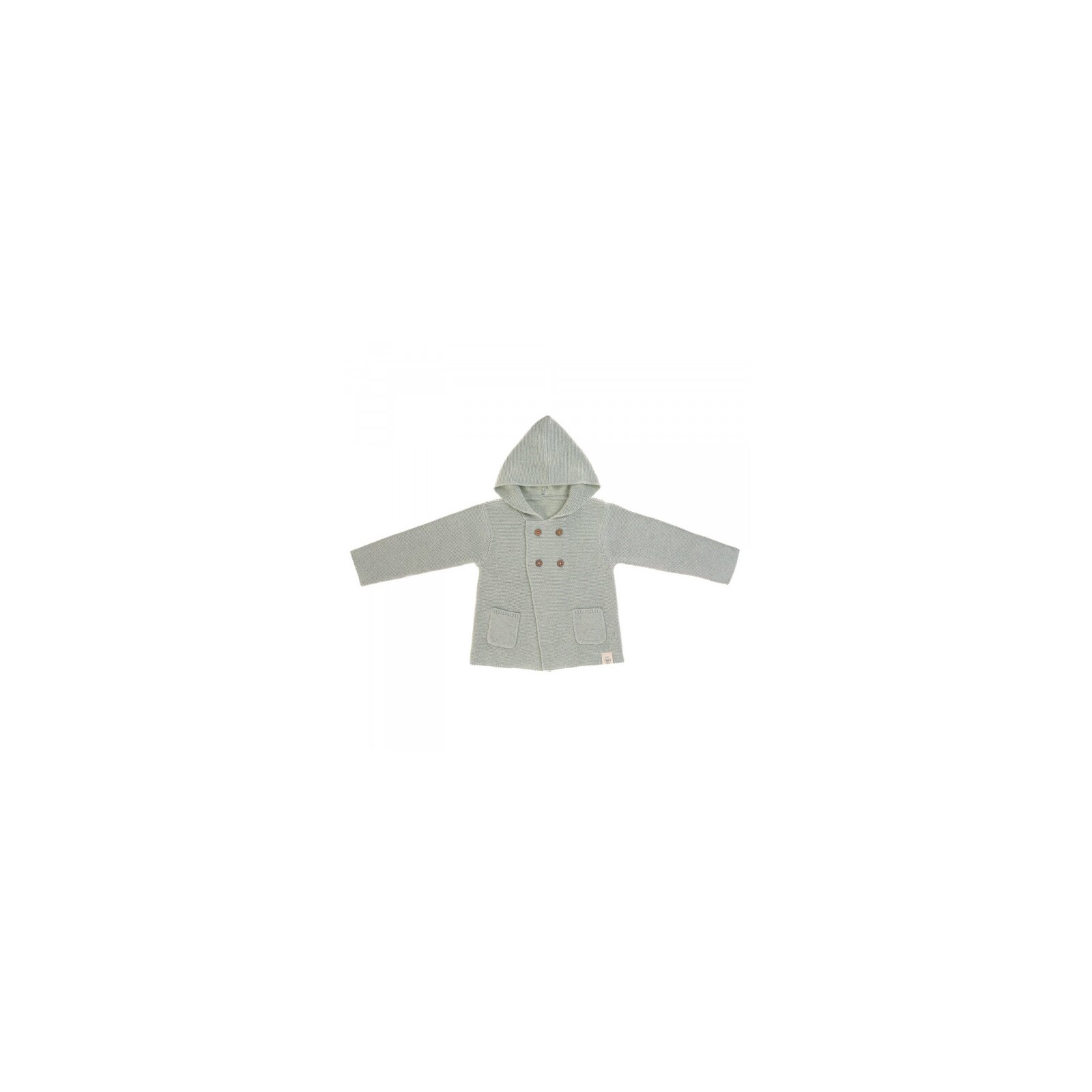 Lässig - Baby-Strickjacke mit Kapuze - Garden Explorer Aqua Grey, Gr. 62-68 (A)