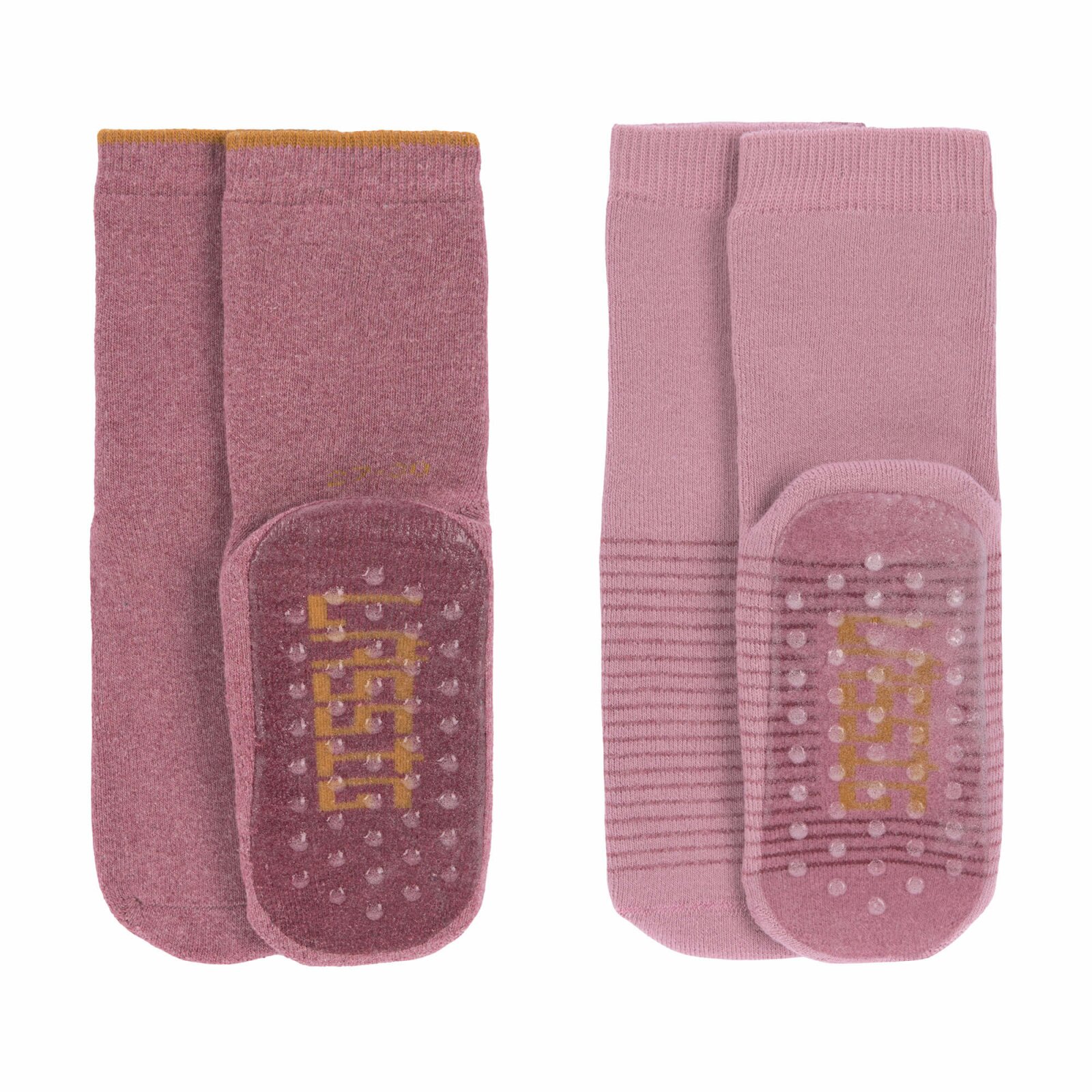 Lässig - Kinder Antirutsch-Socken Gr. 19-22 (2er-Pack) rosewood/rose (A)