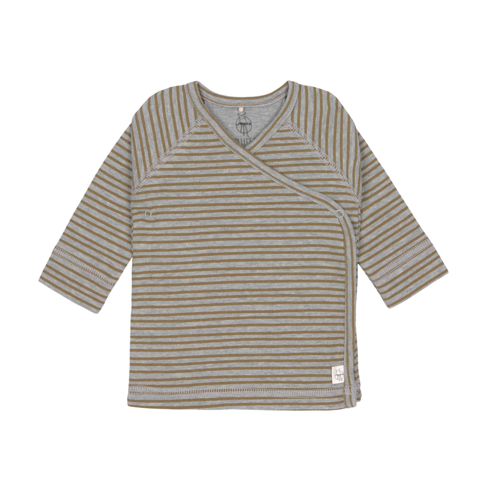Lässig - Baby Wickelhemd, Striped Grey Mélange, 62/68 (A)