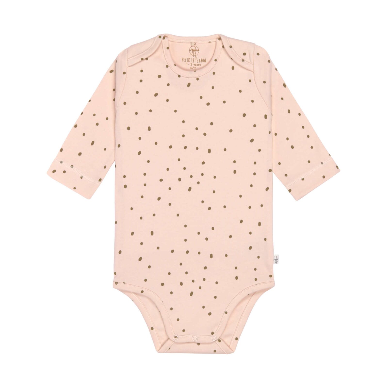 Lässig - Langarm-Body aus Bio-Baumwolle, Pink, gepunktet, Gr. 62-68 (A)