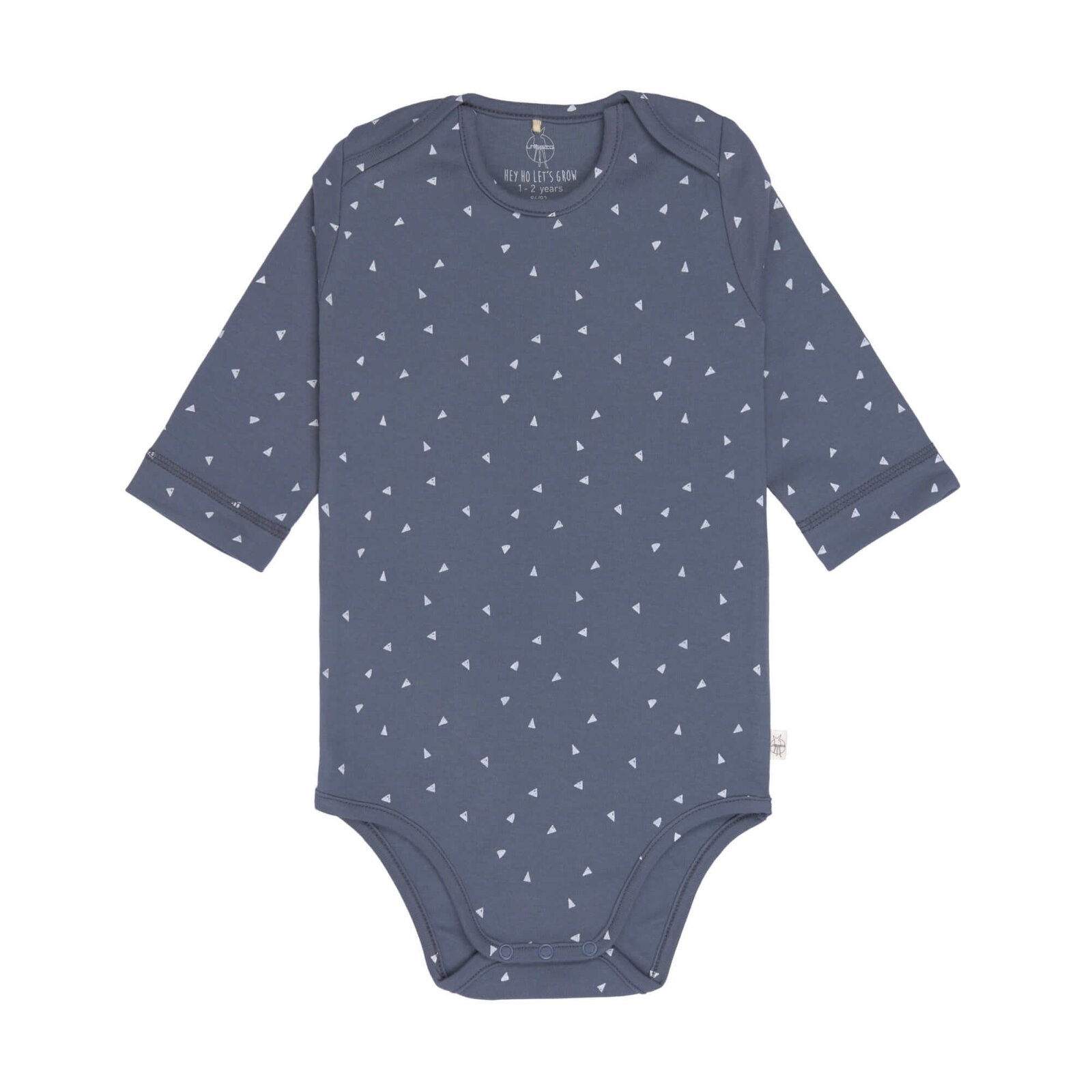 Lässig - Body Langarm Triangle Blue - Bio-Baumwolle, Blau, Gr. 74/80, 7-12 Monate (A)
