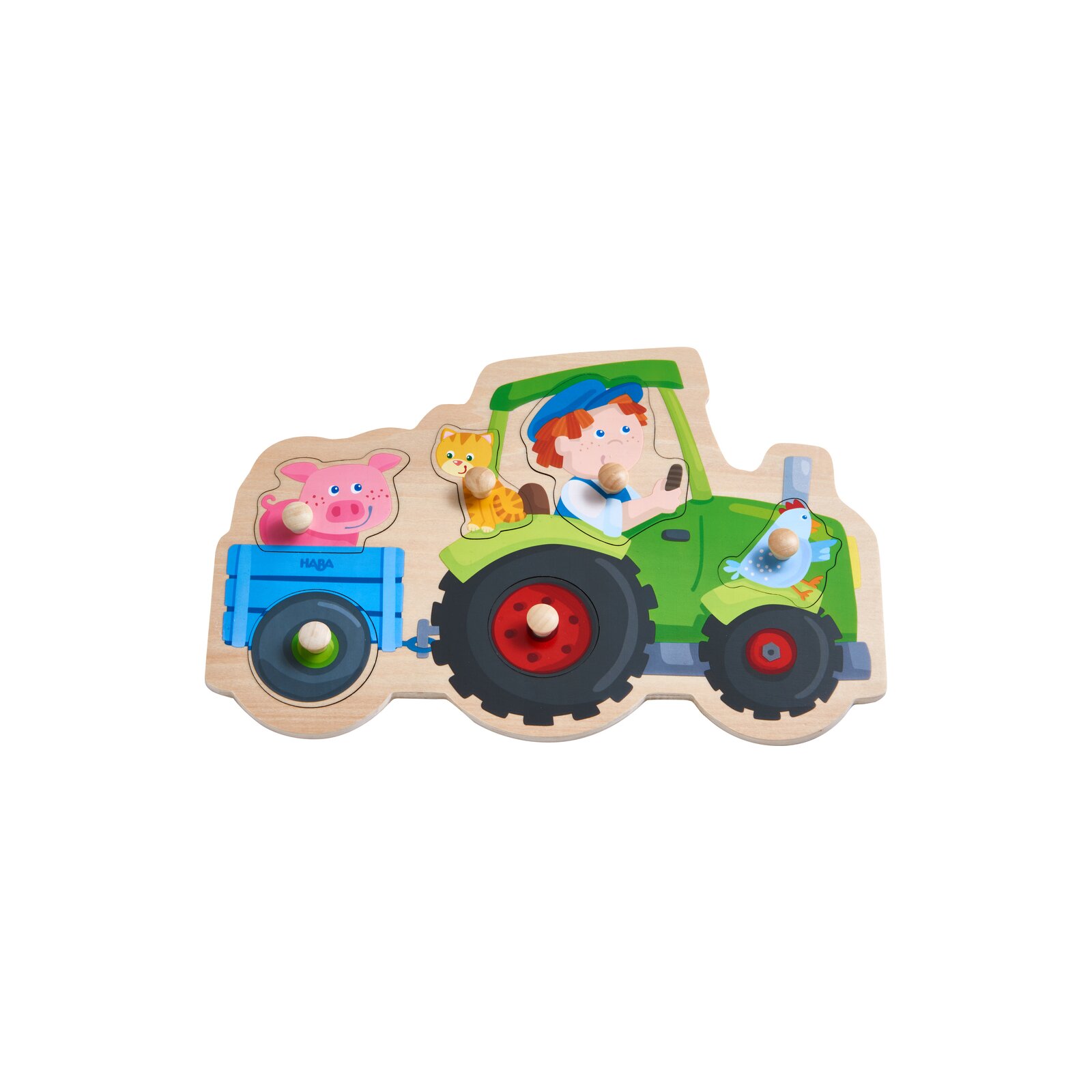 Haba - Puzzle aus Holz - 7 Teile - ab 1 Jahr - Traktorfahrt (4)