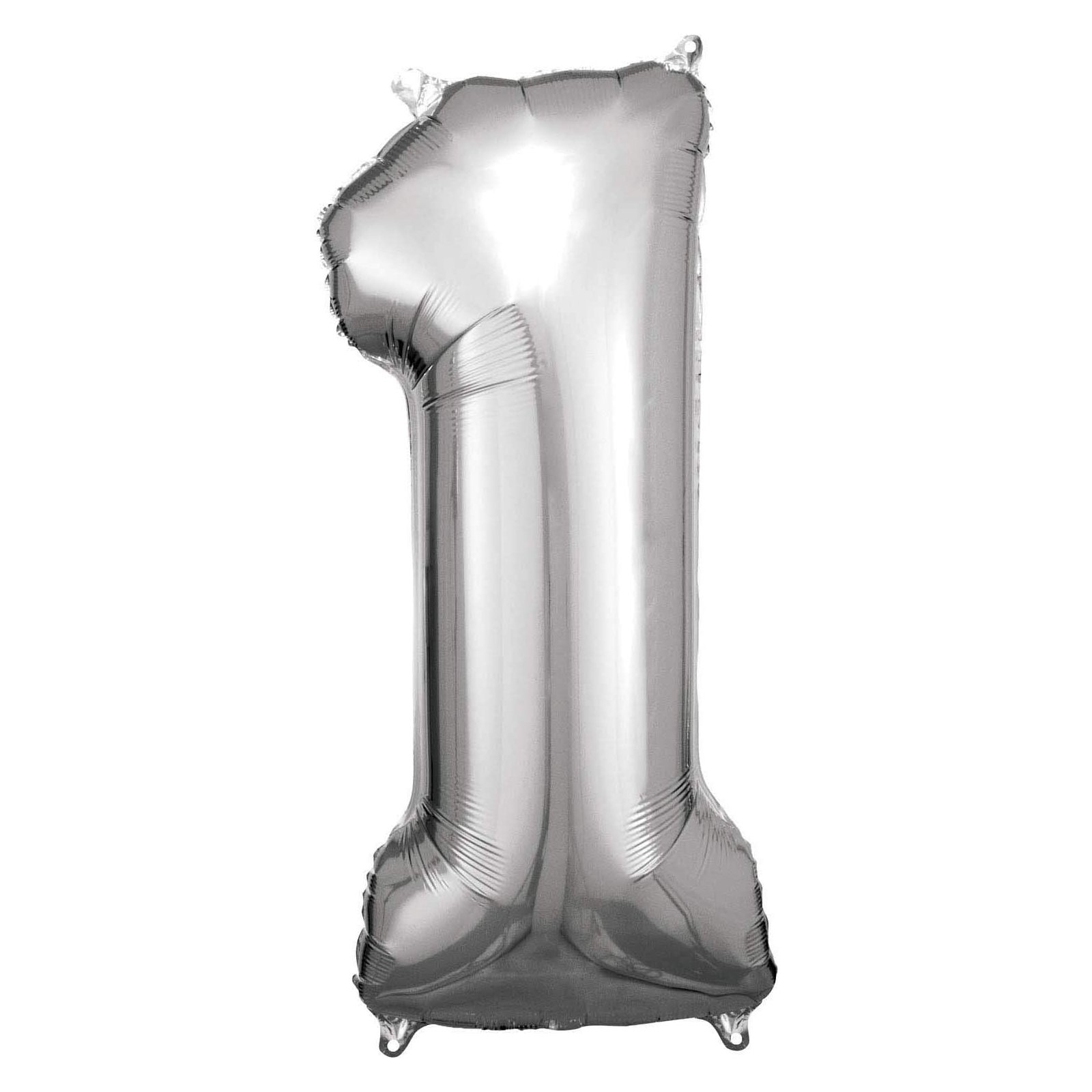 Amscan - Folienballon Silber Zahl 1 (5)