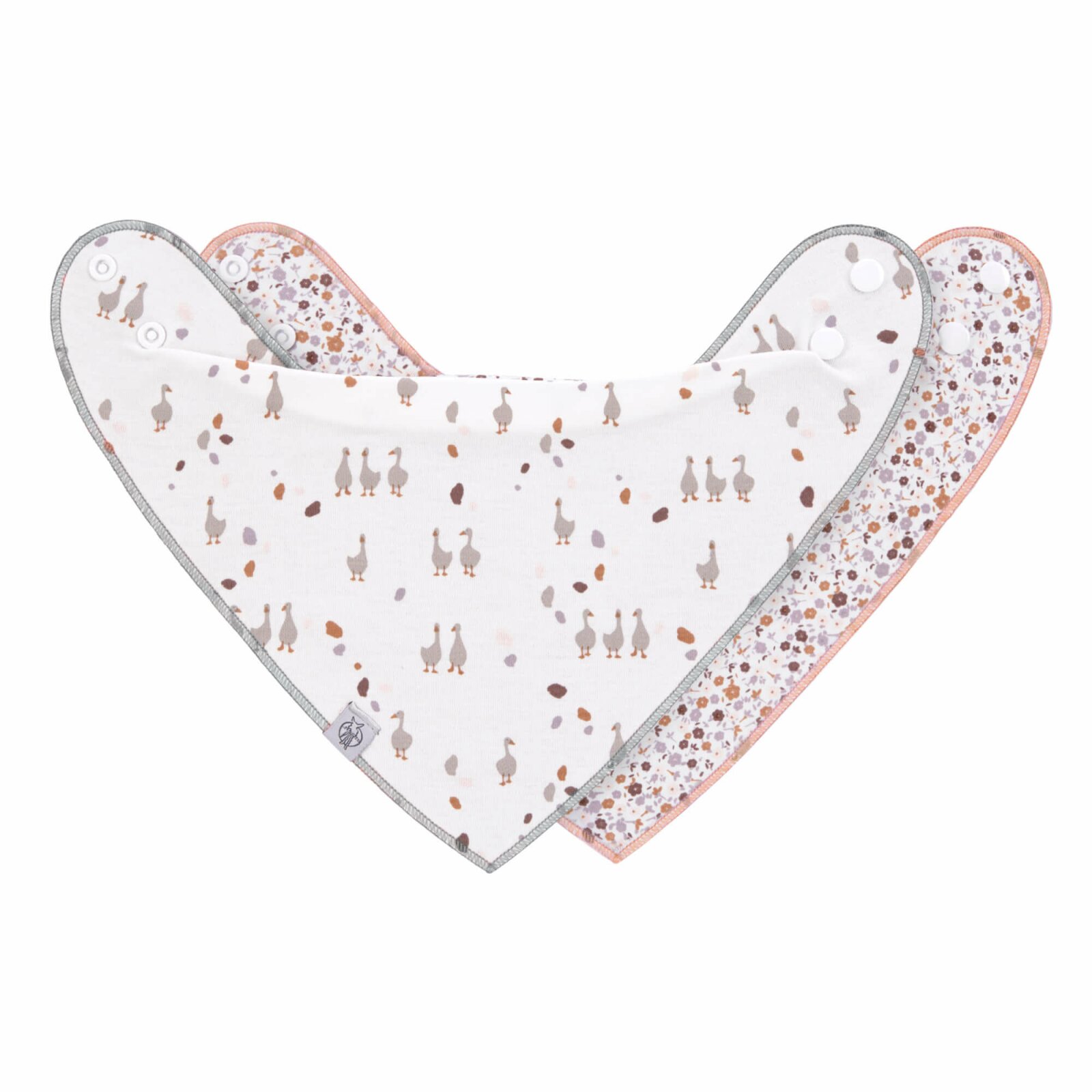 Lässig - Dreieckstuch Baby (2 Stk) - Bandana, Tiny Farmer Gans (A)