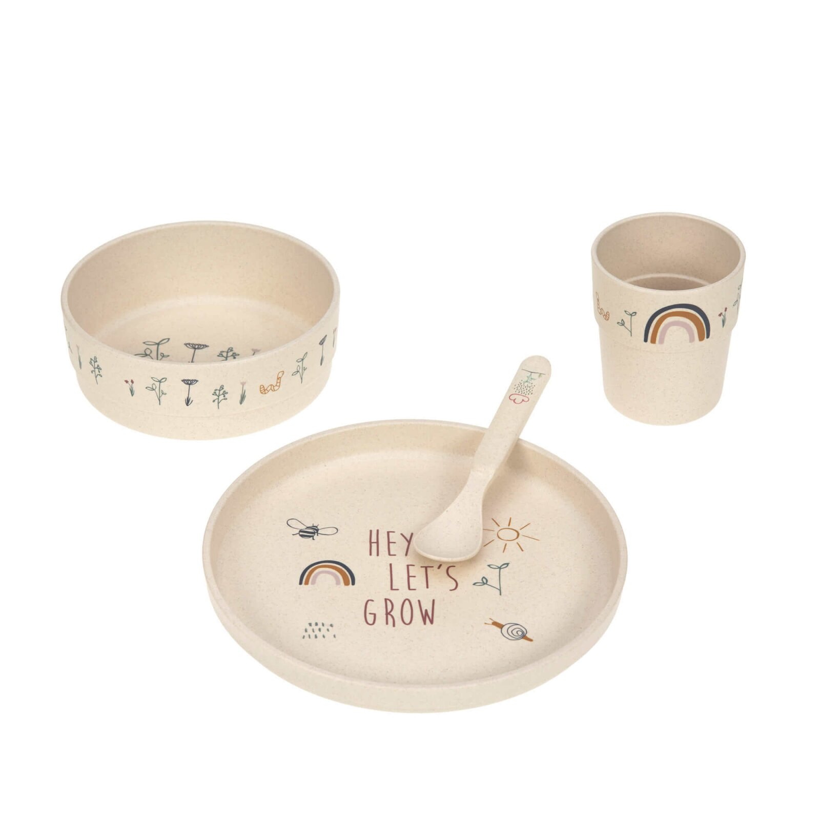 Lässig - Kindergeschirr Dish Set PP Cellulose, Garden Explorer (A)