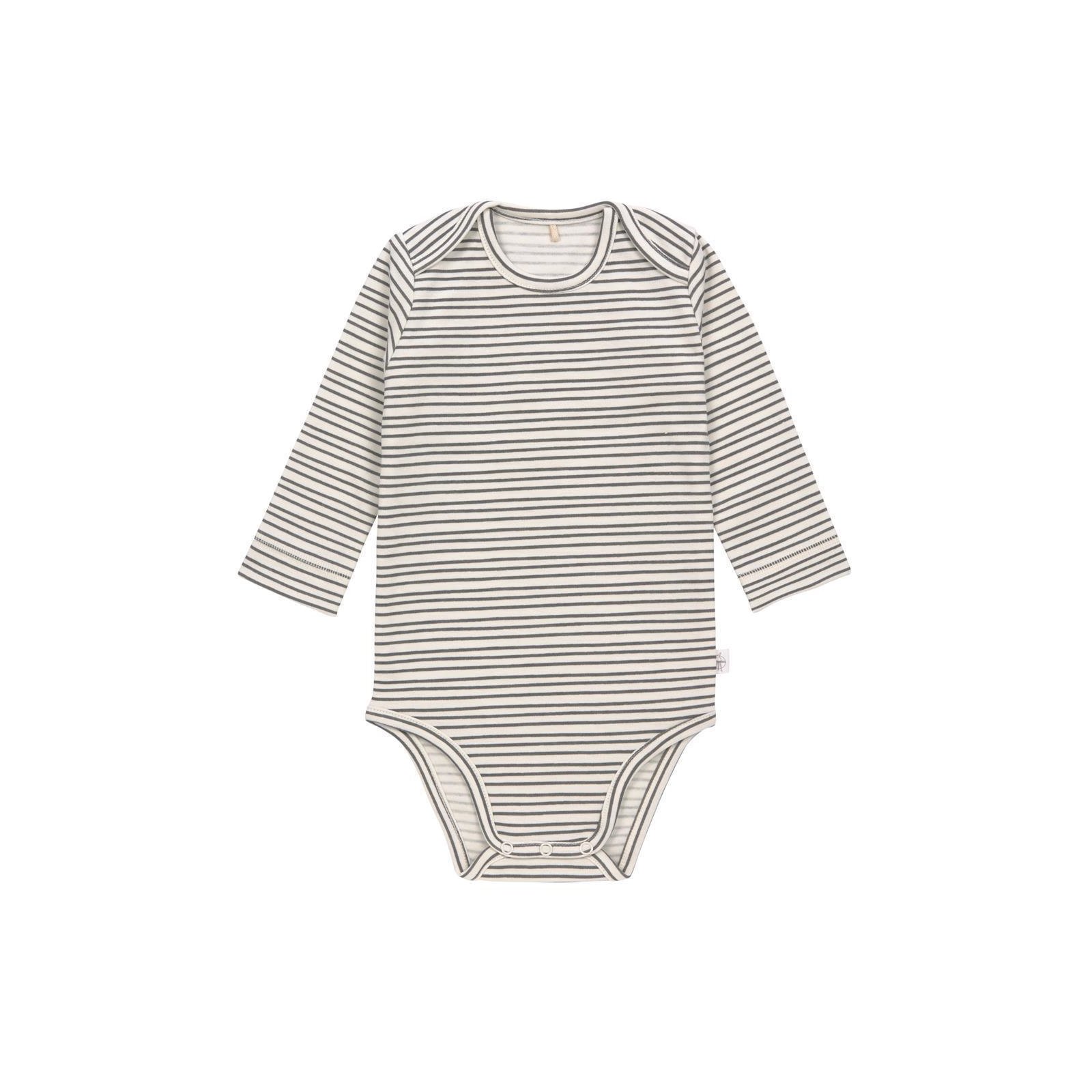 Lässig - Baby Body Kurzarm GOTS - Cozy Colors, Striped Grey Gr. 74/80 (A)