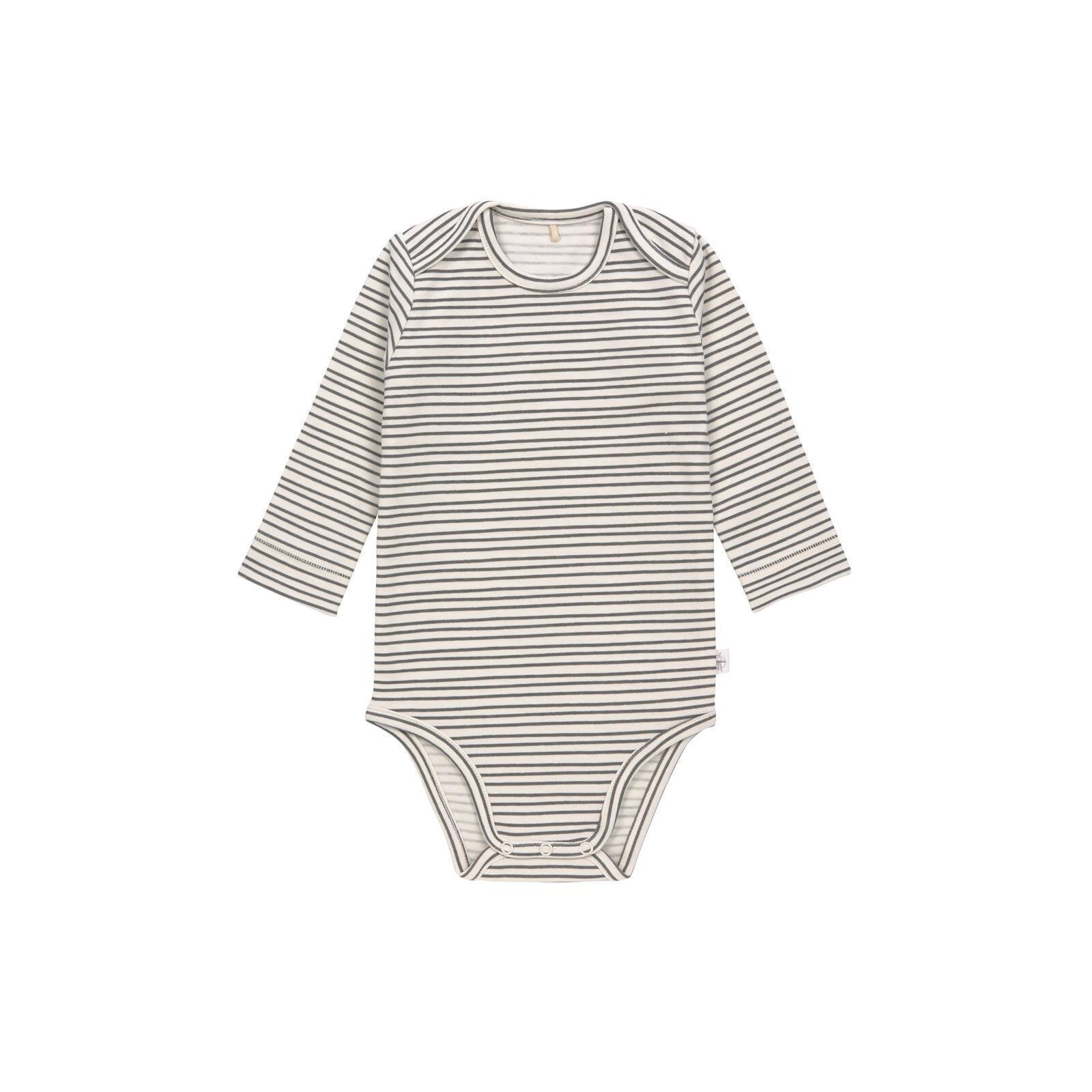 Lässig - Baby Body Langarm GOTS - Striped Grey Gr. 74/80 (A)