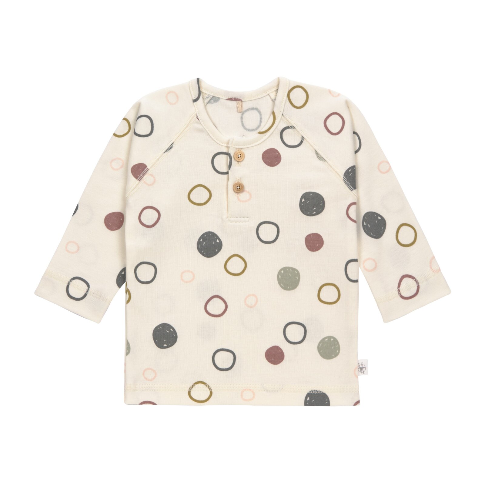 Lässig - Baby Langarmshirts GOTS - Cozy Colors, Circles offwhite Gr. 86/92 (A)