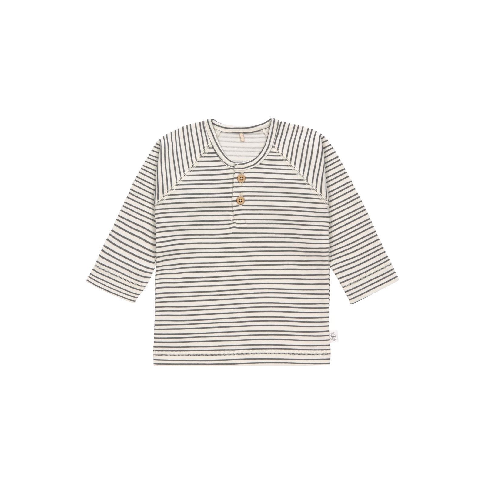 Lässig - Baby Langarmshirts GOTS - Cozy Colors, Striped grey anthracite Gr. 86/92 (A)