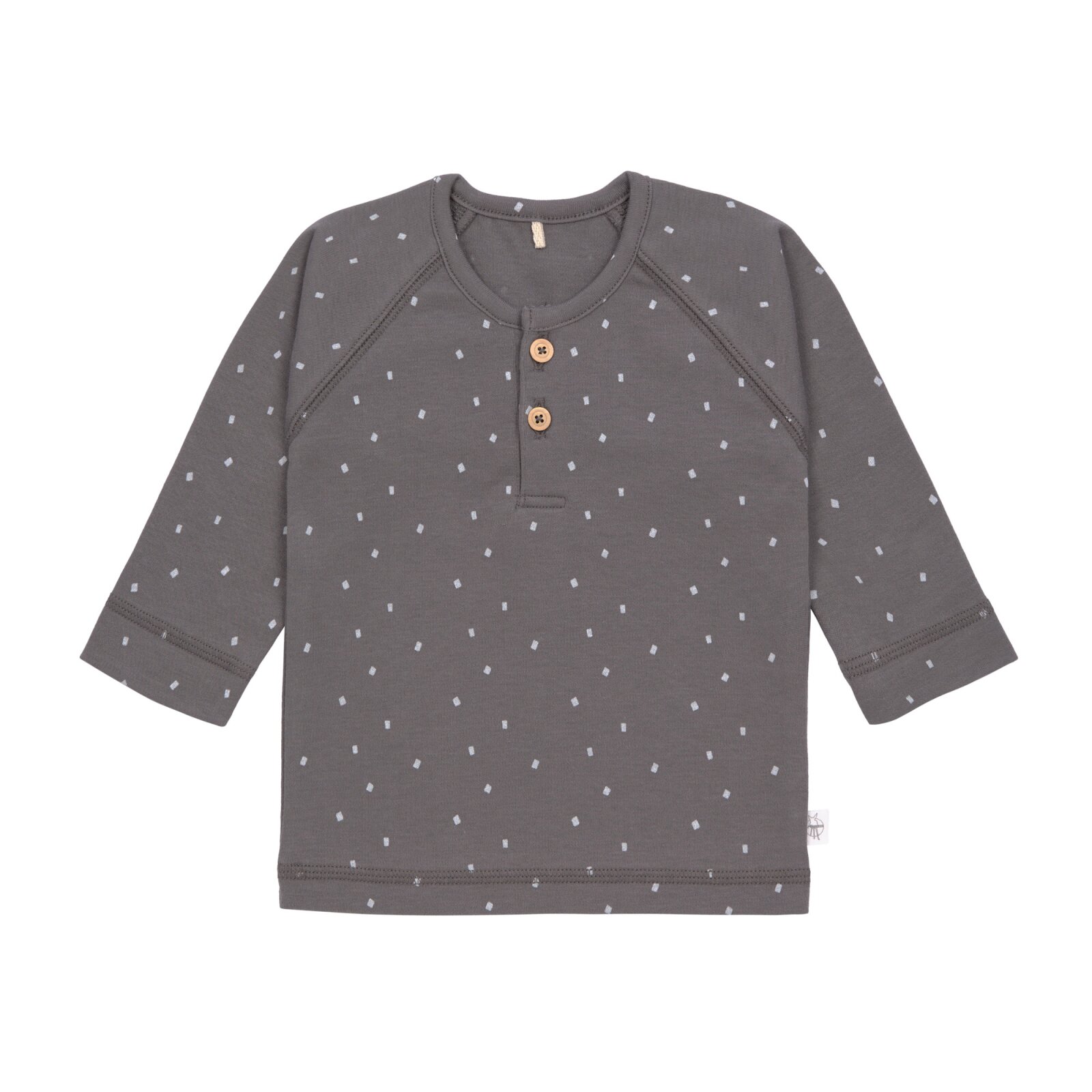 Lässig - Baby Langarmshirts GOTS - Cozy Colors, Spots anthracite Gr. 86/92 (2)