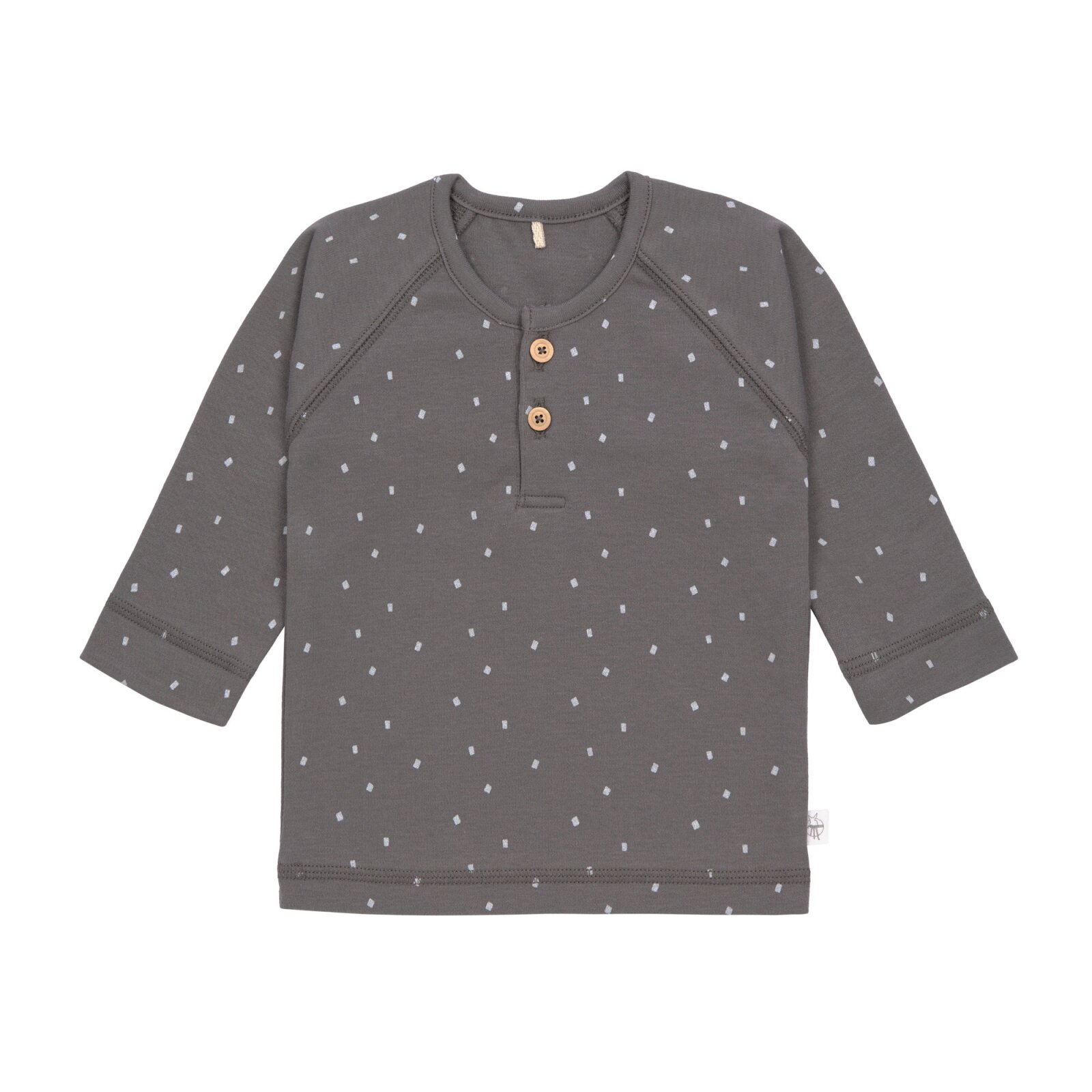 Lässig - Baby Langarmshirts GOTS - Cozy Colors, Spots anthracite Gr. 86/92 (A)