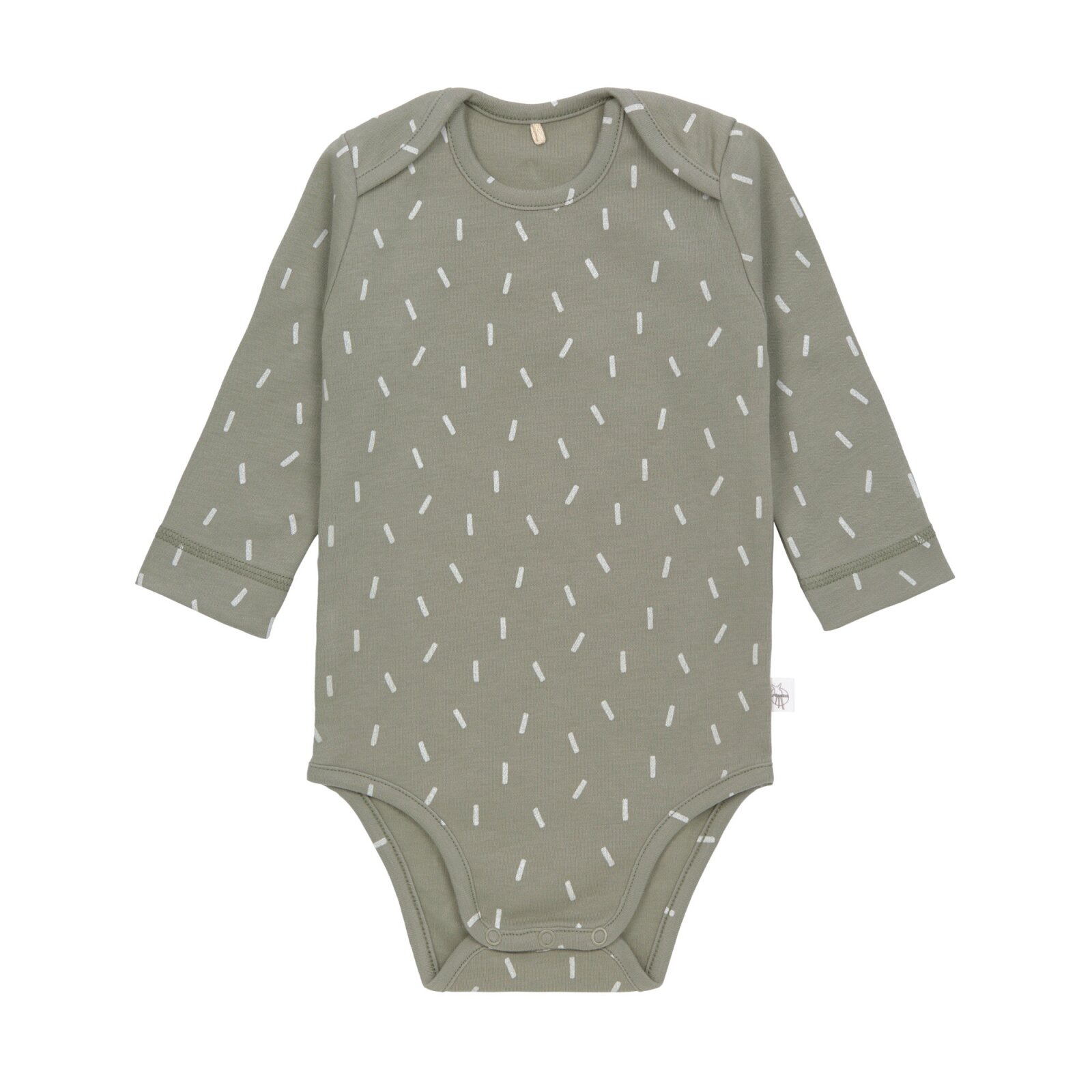 Lässig - Baby Body Langarm GOTS - Cozy Colors, Speckles olive Gr. 74/80 (A)